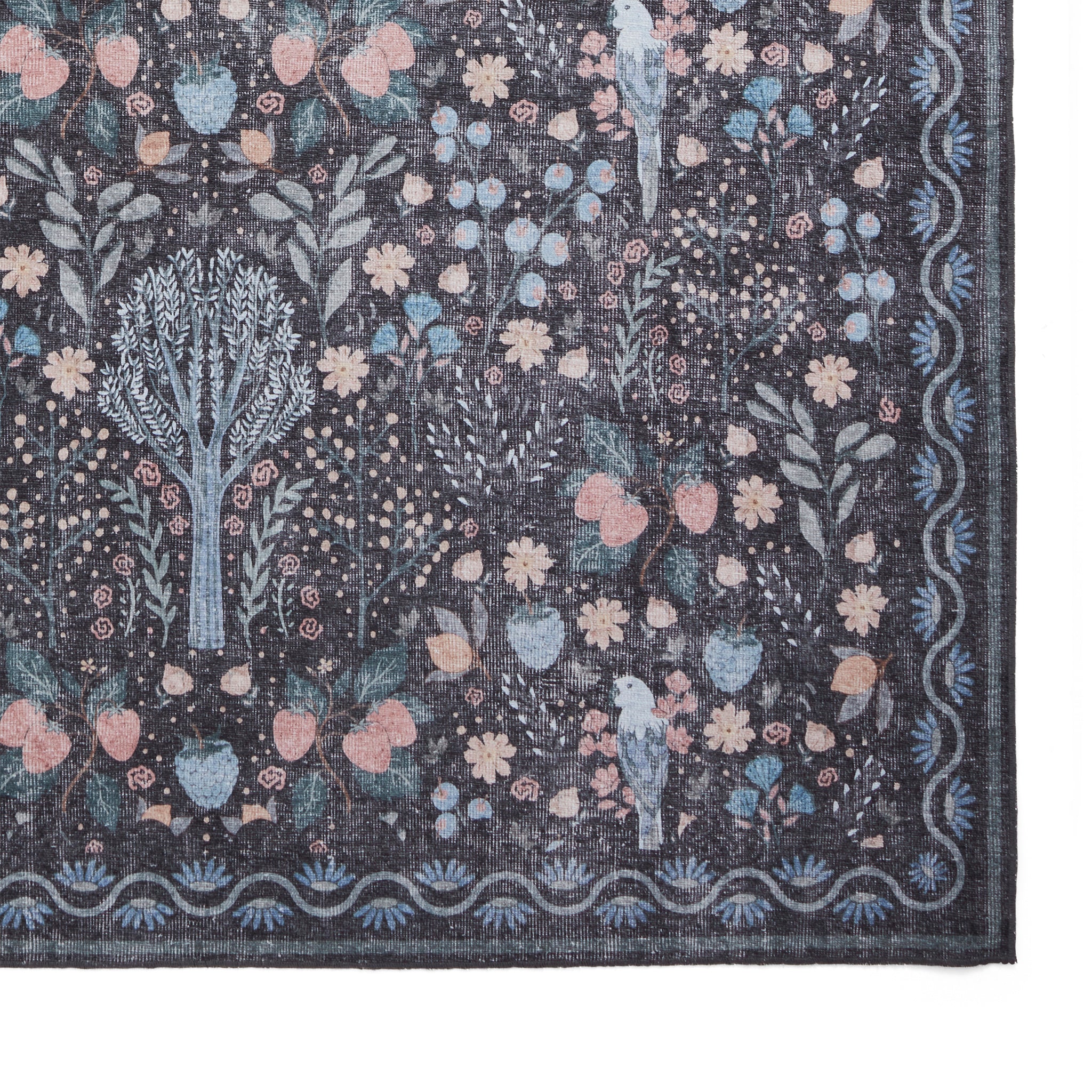 Emmie Washable Classic Floral Print Rug - Image 14
