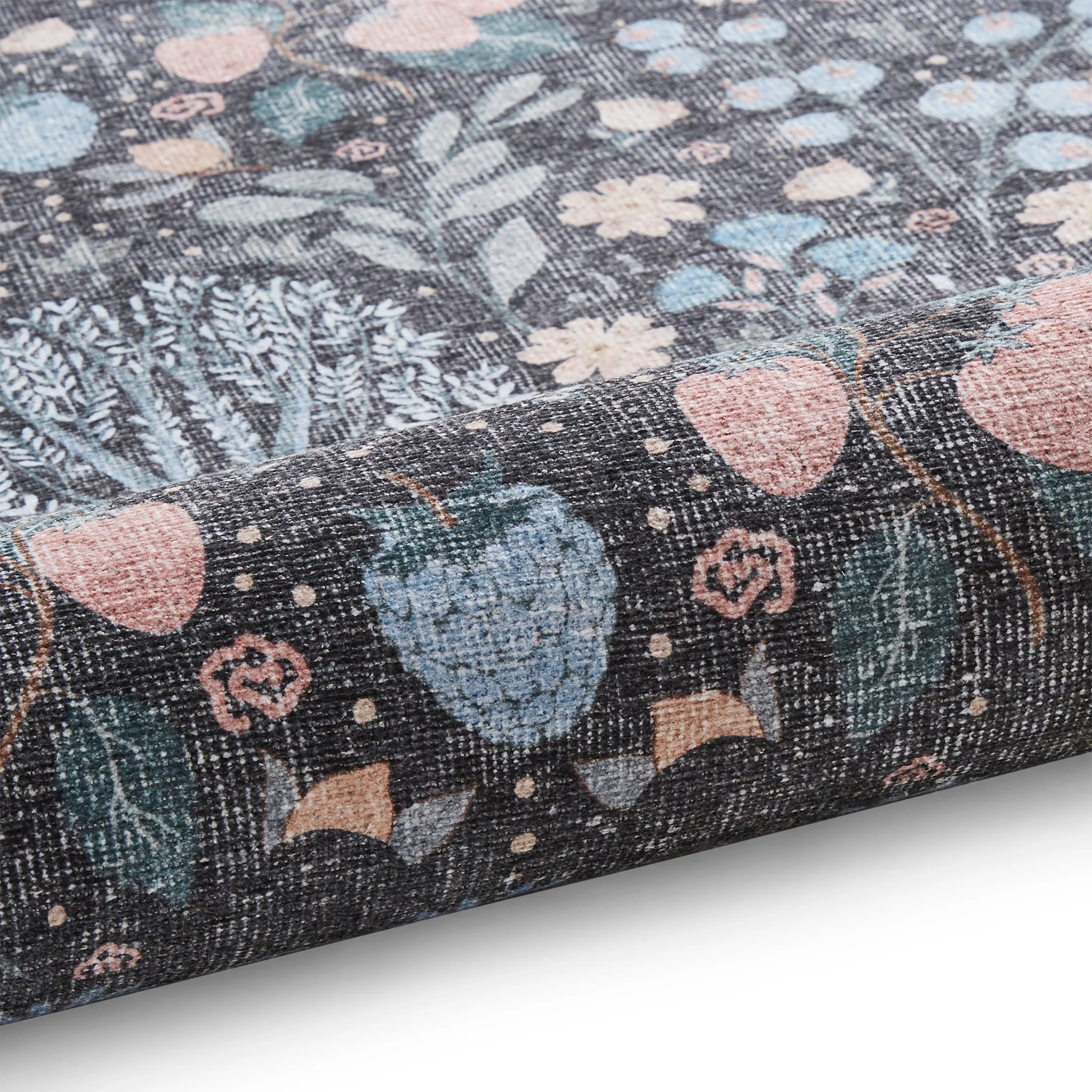 Emmie Washable Classic Floral Print Rug - Image 17