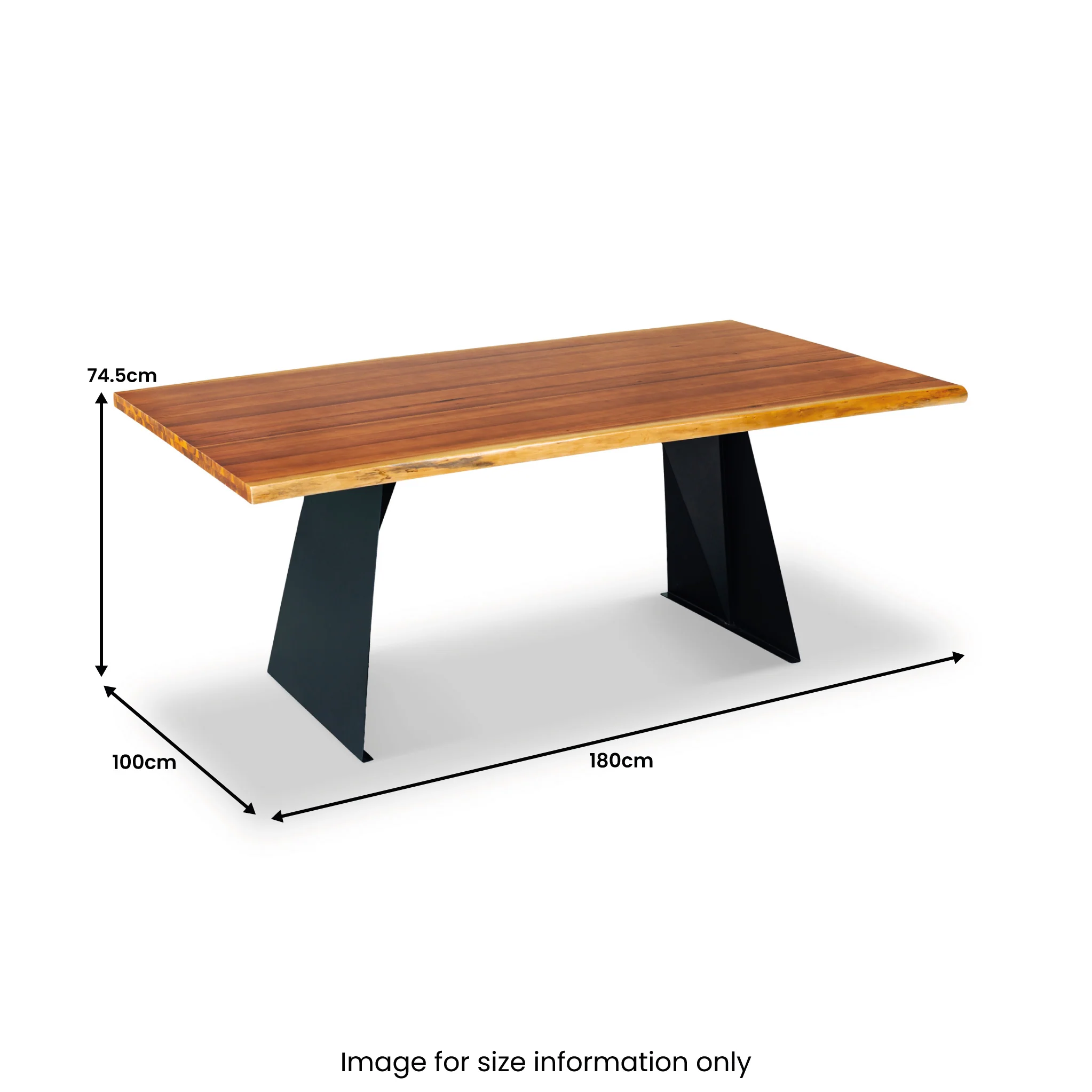 Enise Acacia 180cm Dining Table - Image 3