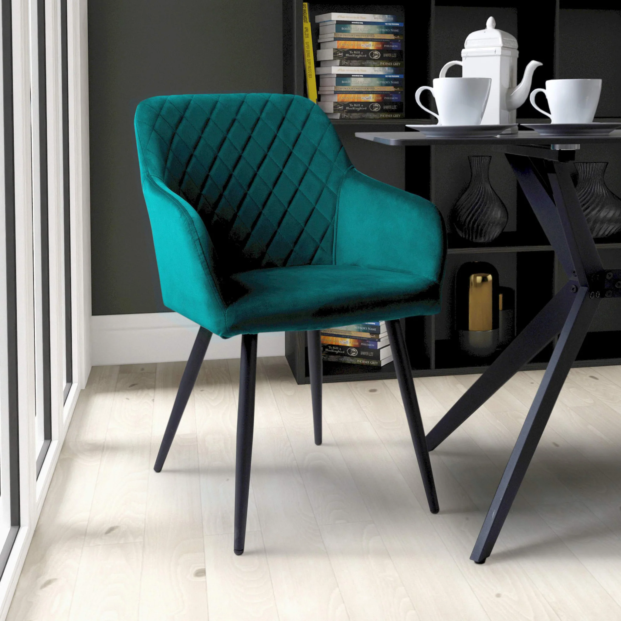 Enora Brushed Velvet Dining Chair - Image 2
