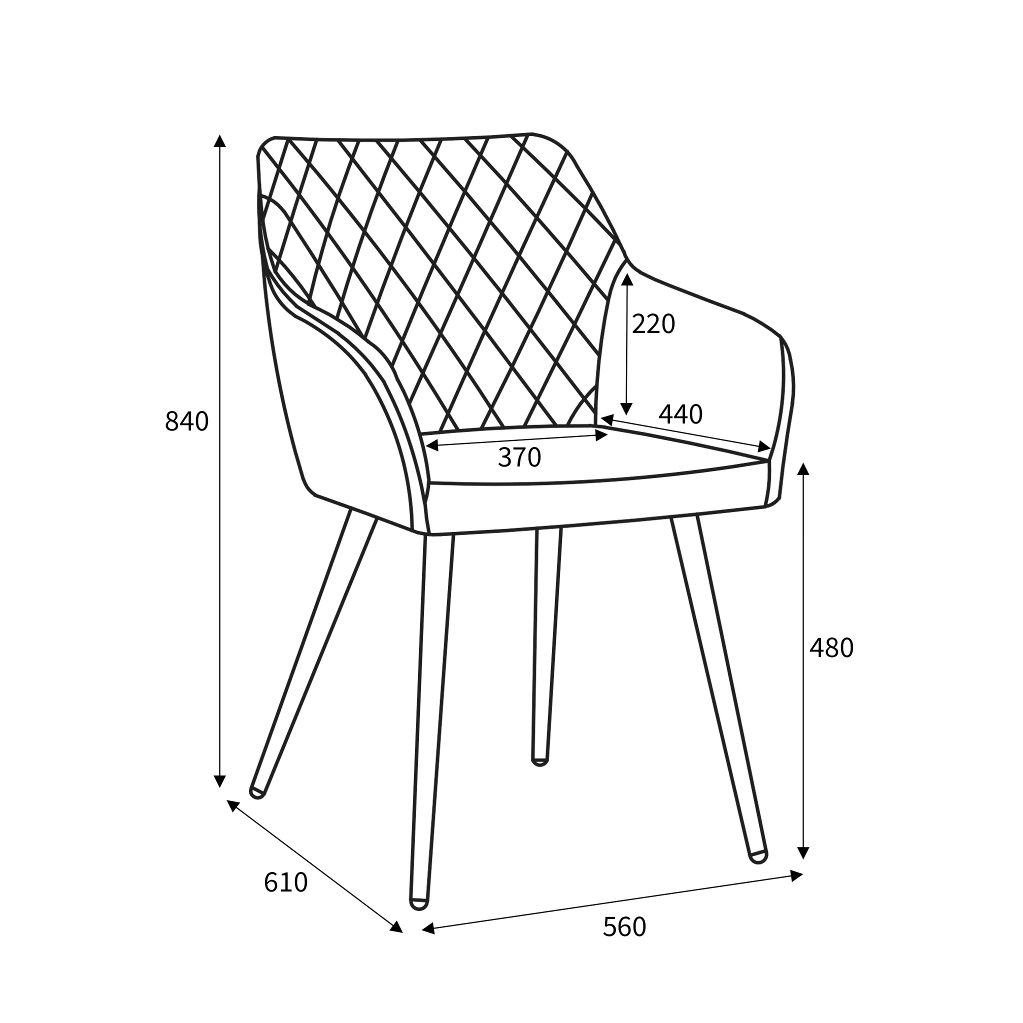 Enora Brushed Velvet Dining Chair - Image 20