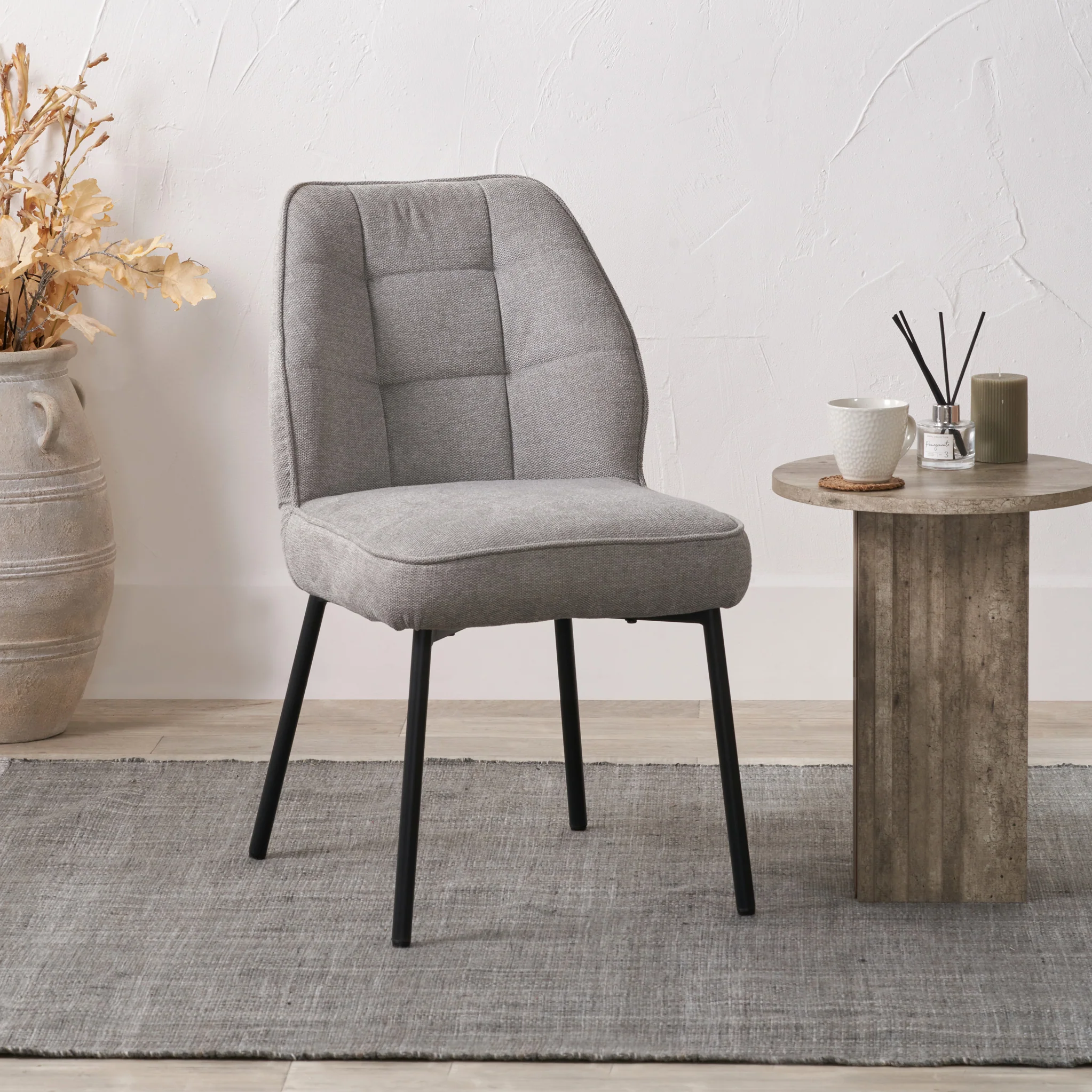Enya Quilted Back Dining Chair - Image 2