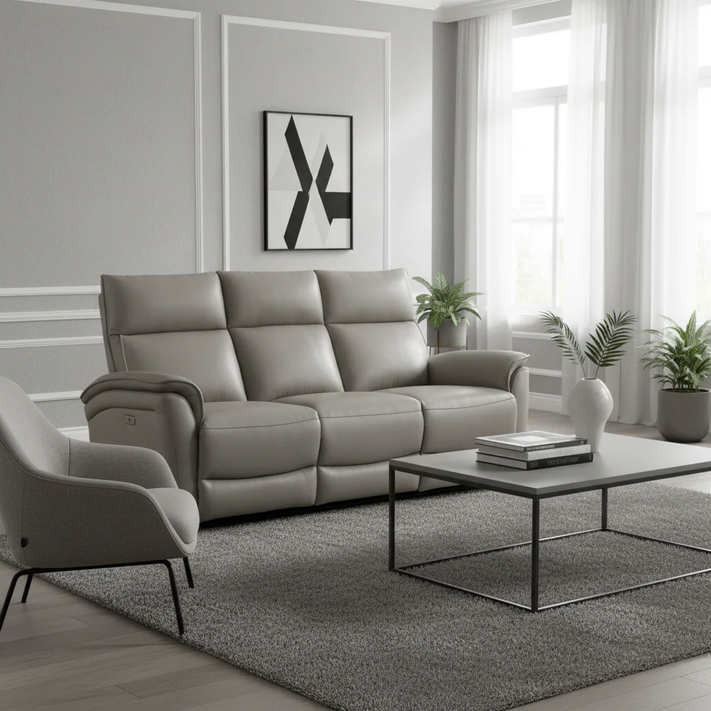 Enys Power Leather Recliner 3 Seater Sofa - Image 2