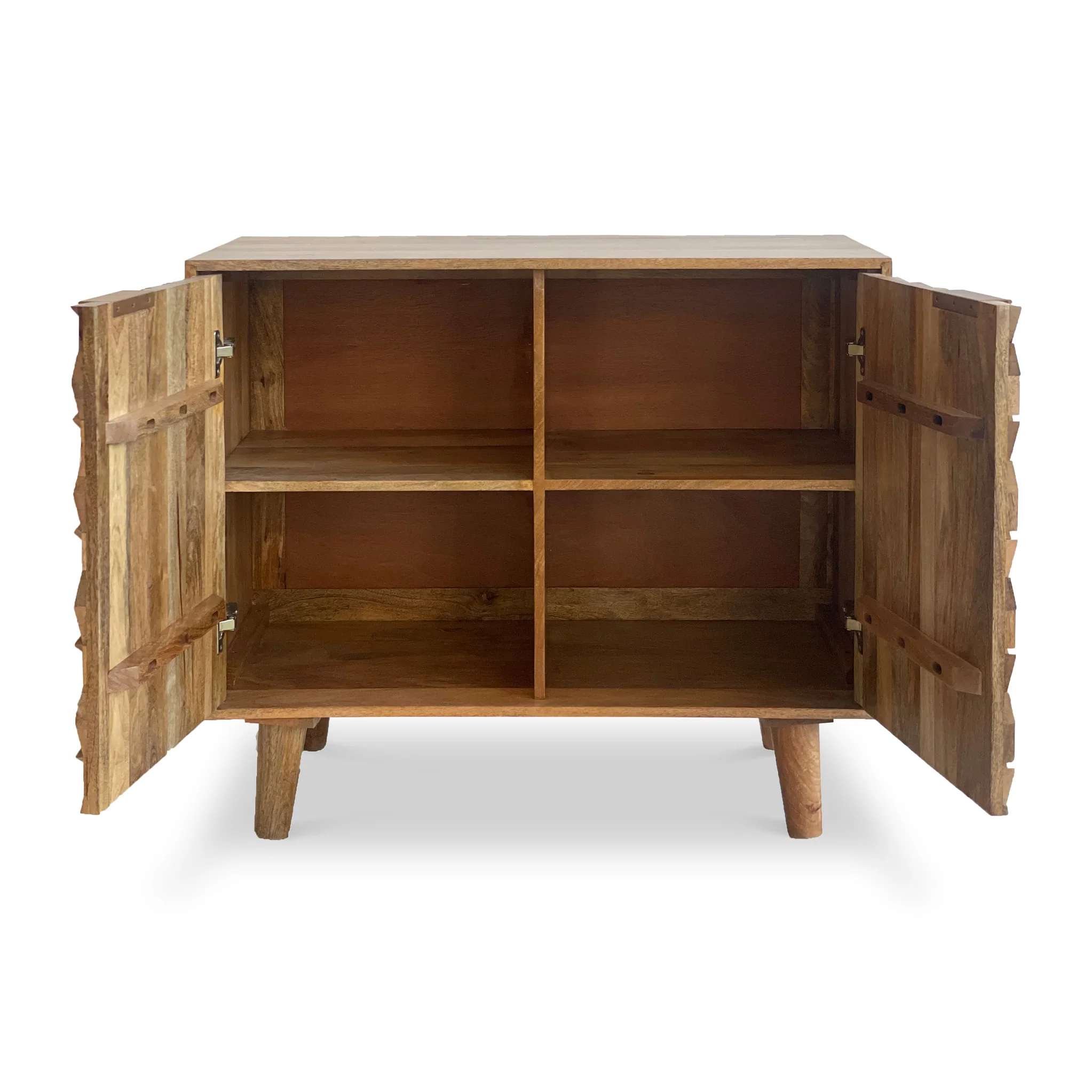 Enzo Geometric Mango Wood 2 Door Sideboard - Image 6