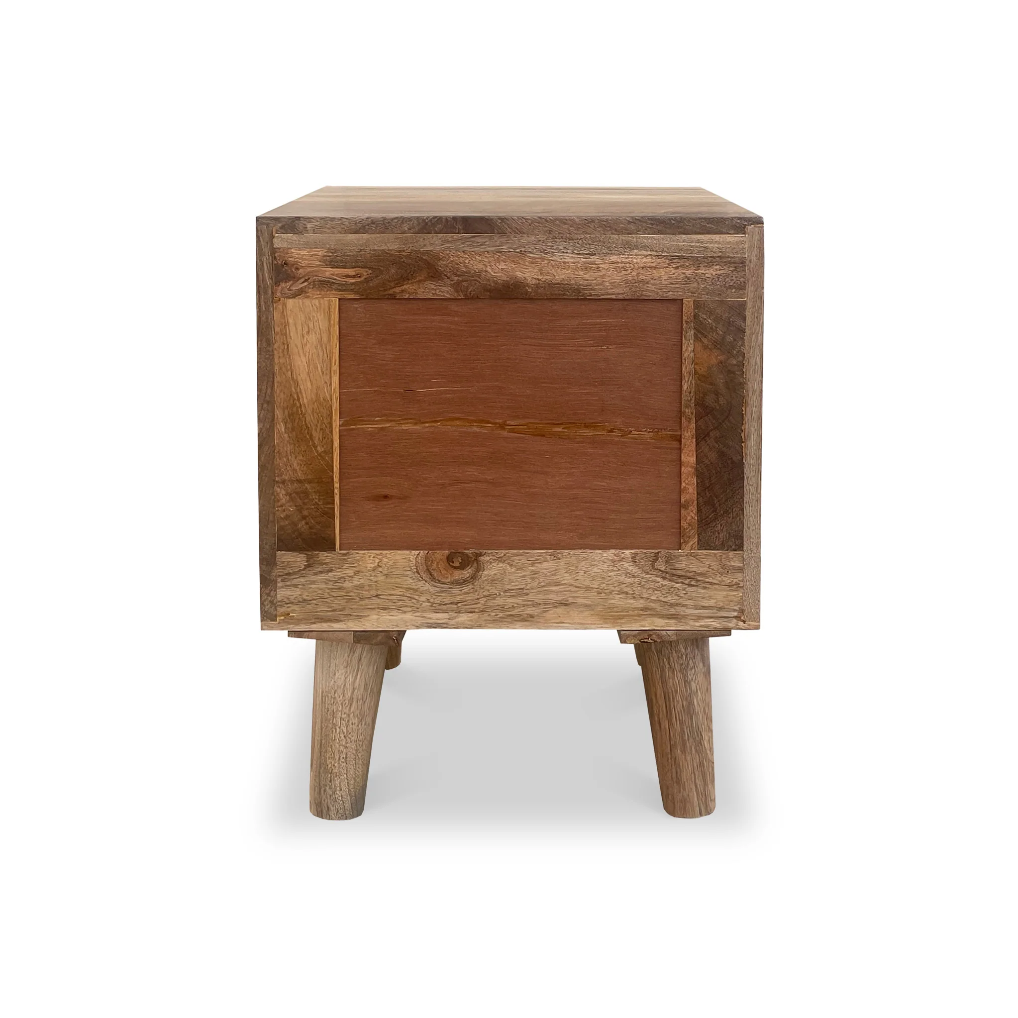 Enzo Geometric Mango Wood 2 Drawer Bedside - Image 10