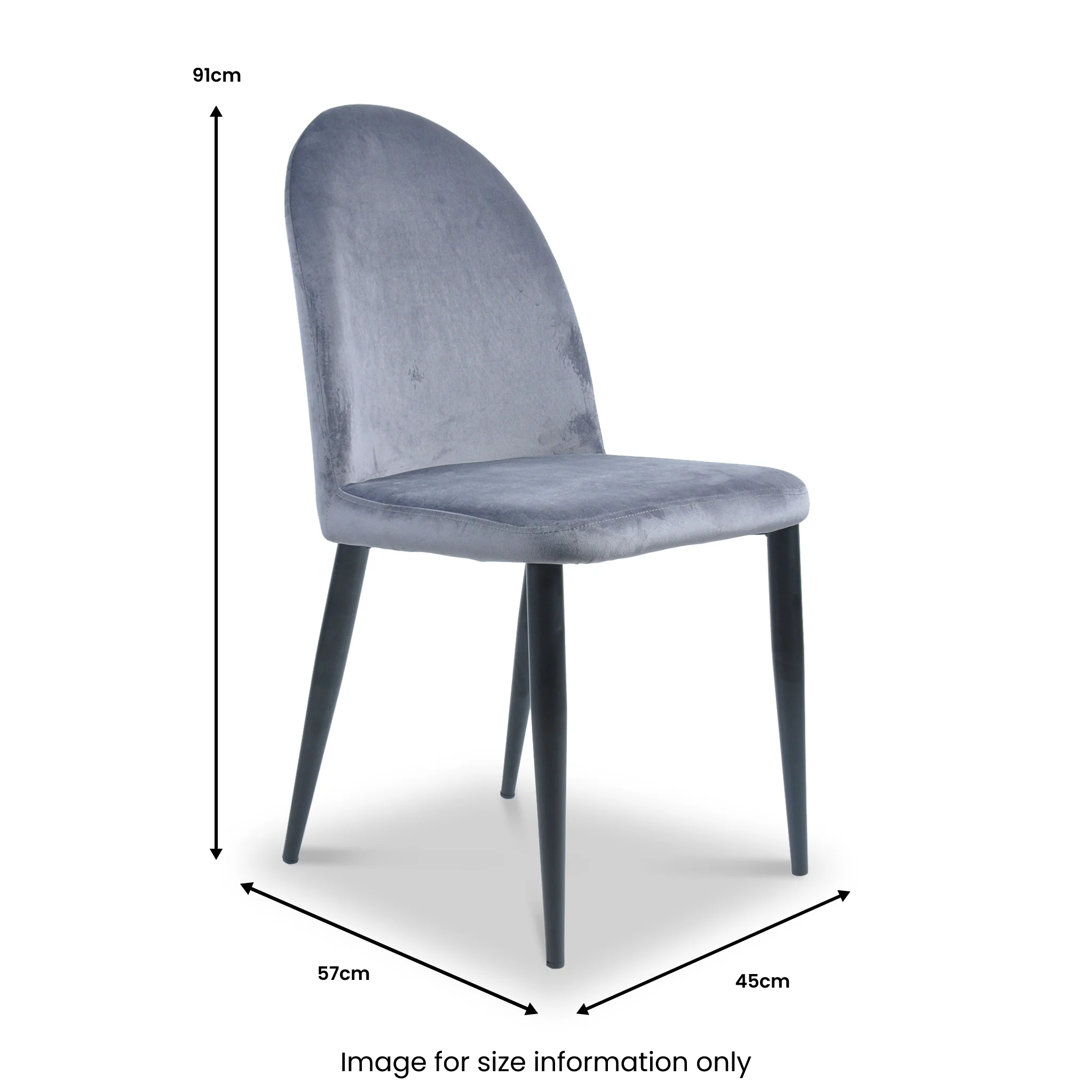 Erika Velvet Dining Chair - Image 4