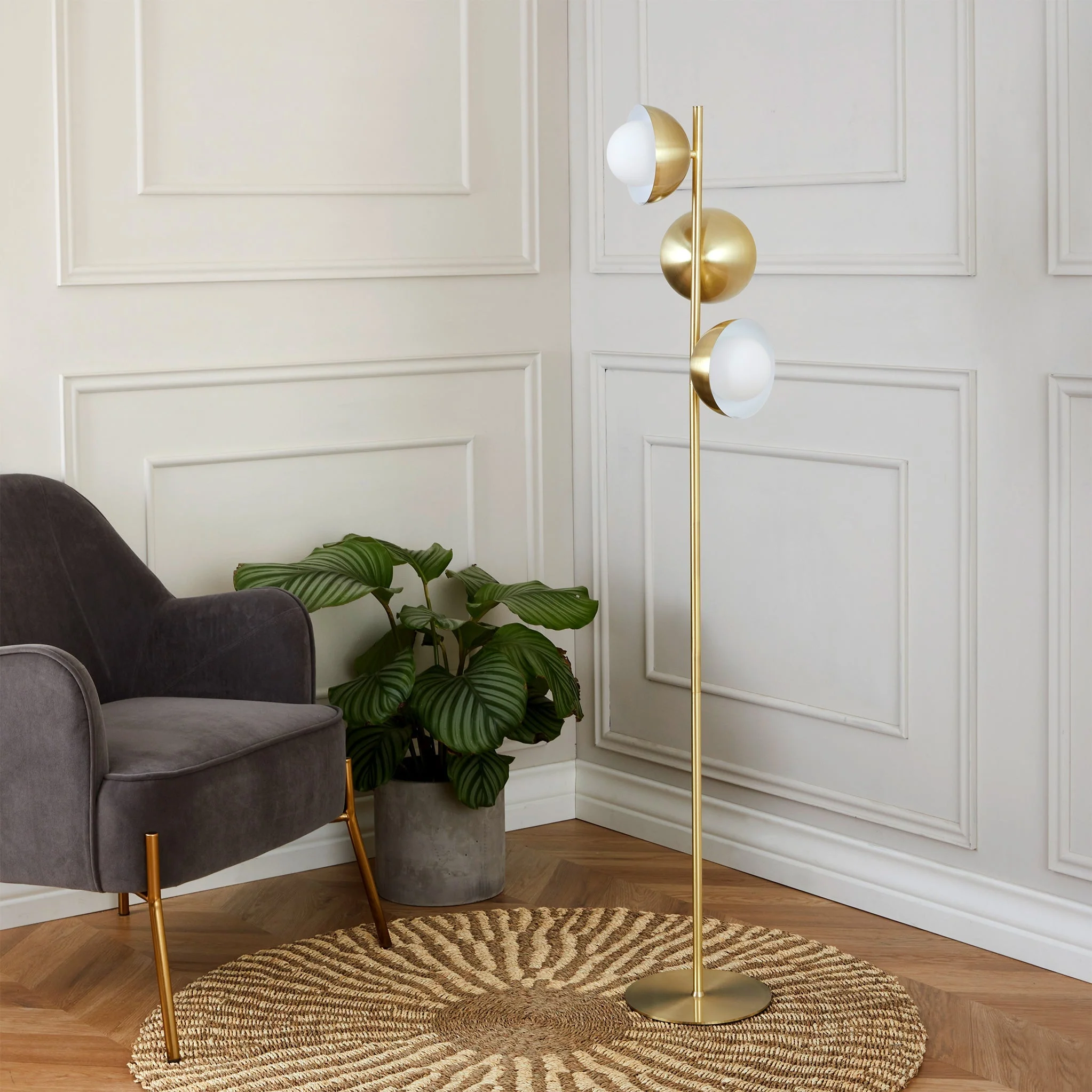 Estelle Brushed Dome Floor Lamp - Image 2