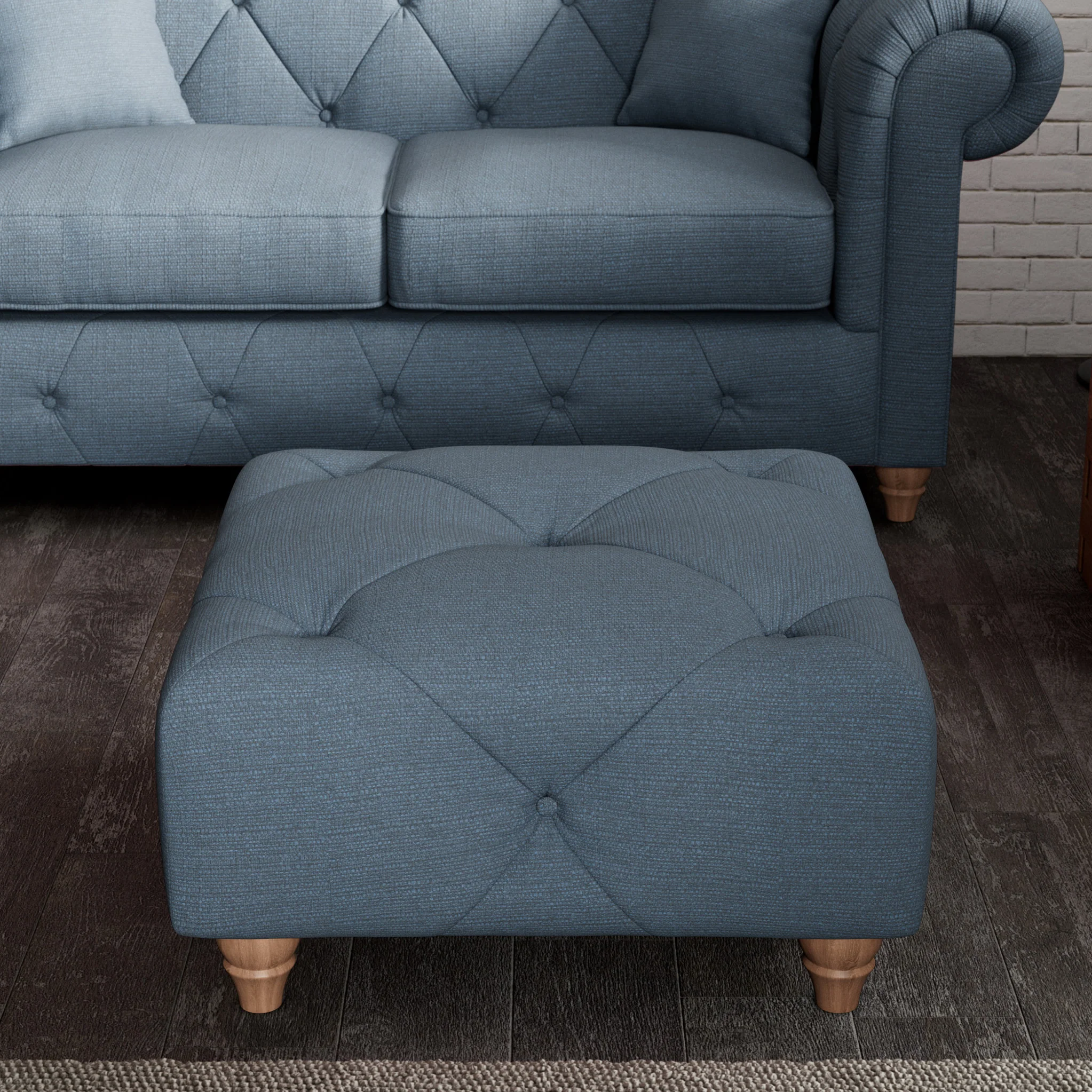 Everett Button Top Footstool - Image 2