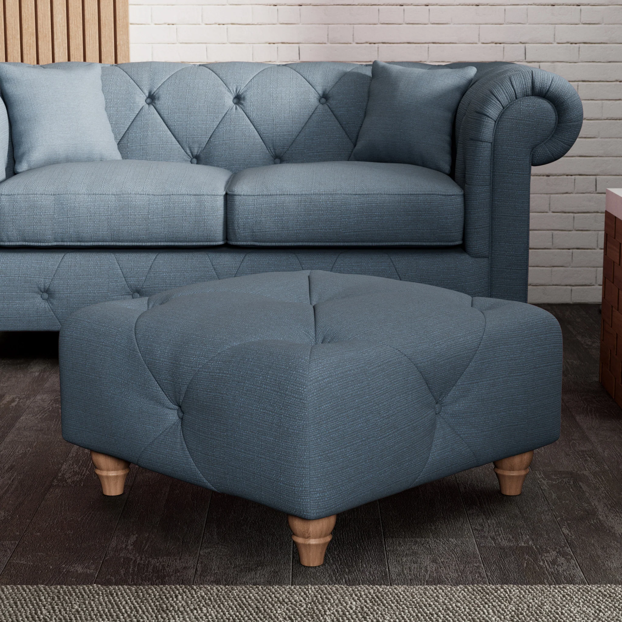 Everett Button Top Footstool - Image 3
