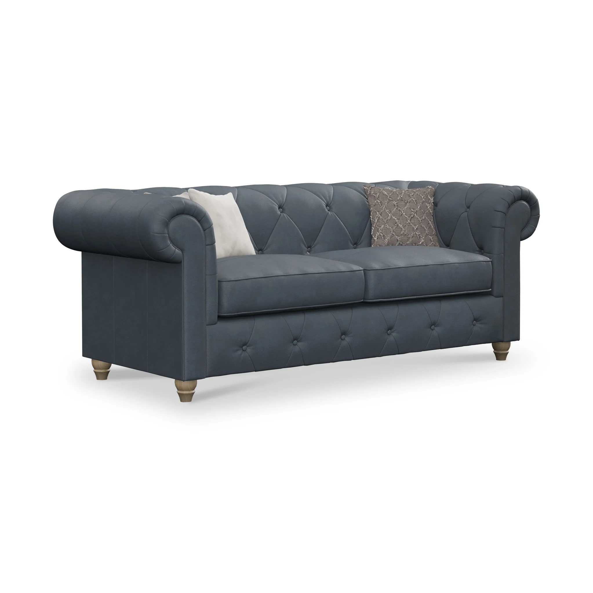 Everett Leather 3 Seater Sofa - Image 4