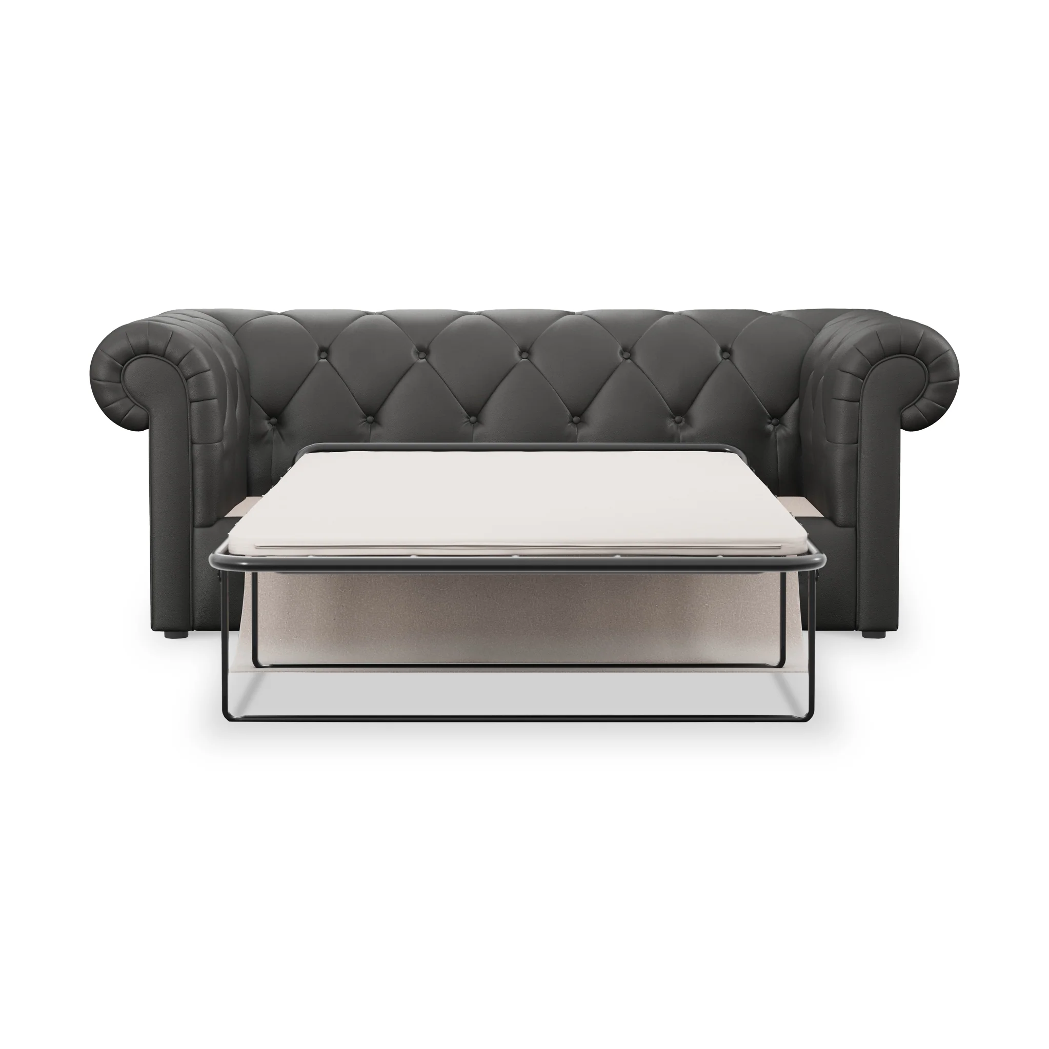 Everett Leather 3 Seater Sofa Bed - Image 21