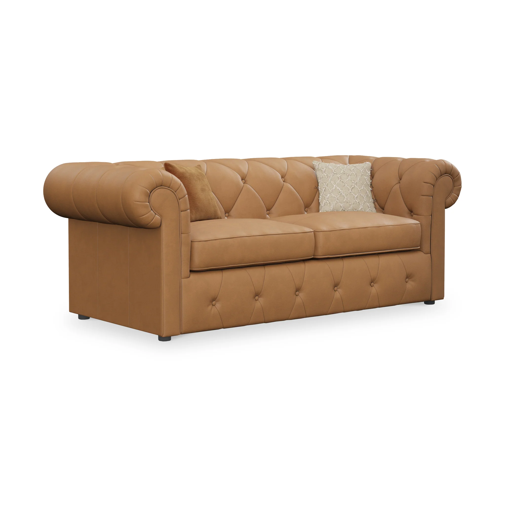 Everett Leather 3 Seater Sofa Bed - Image 28
