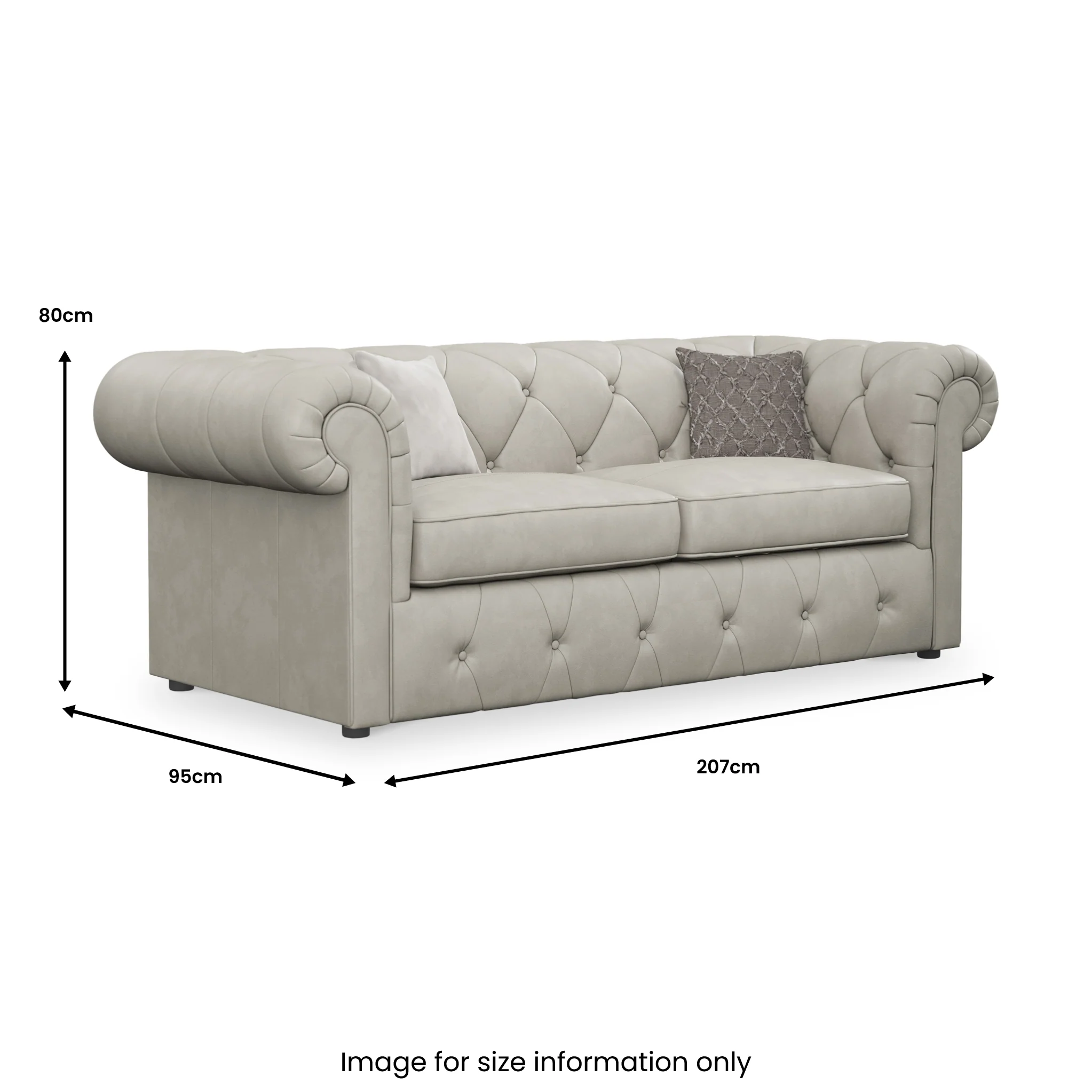 Everett Leather 3 Seater Sofa Bed - Image 36