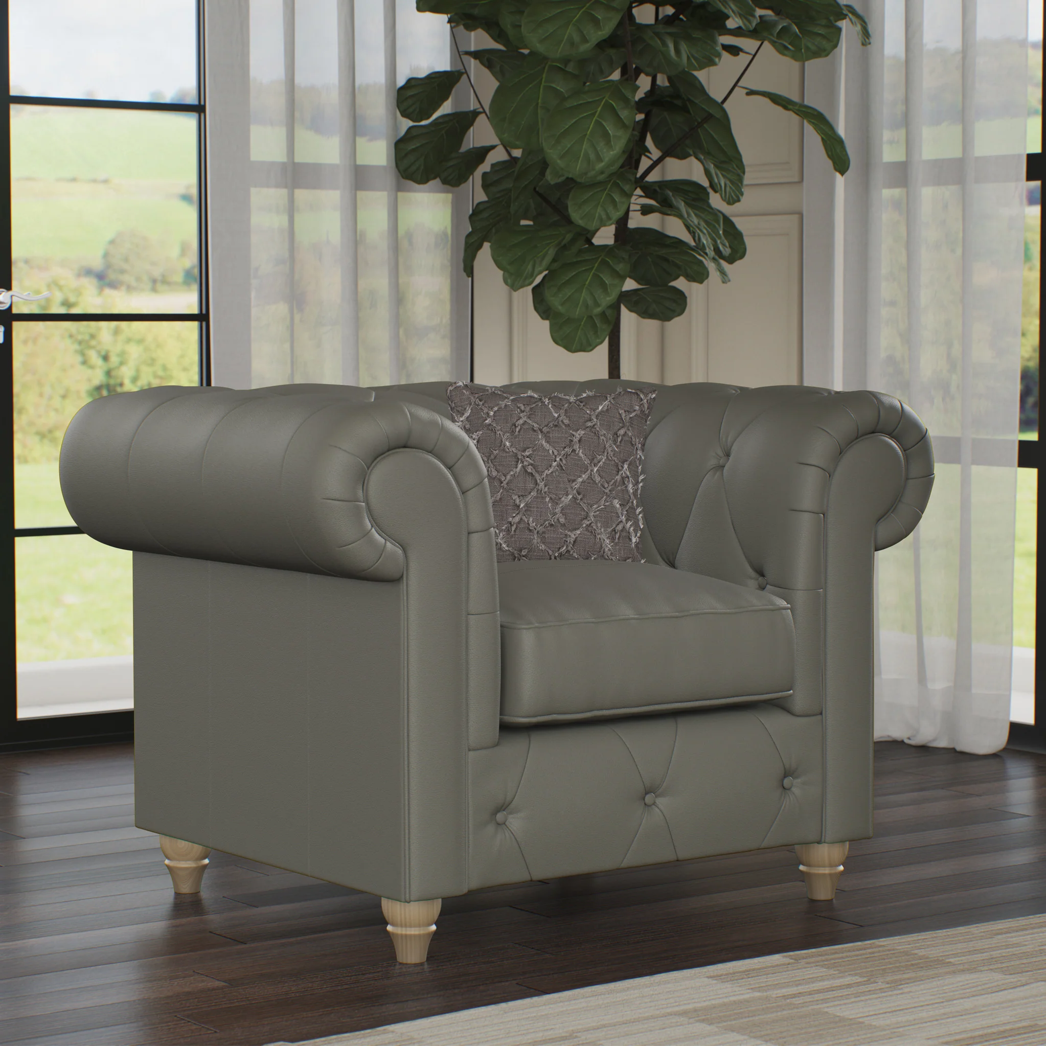 Everett Leather Armchair - Image 14
