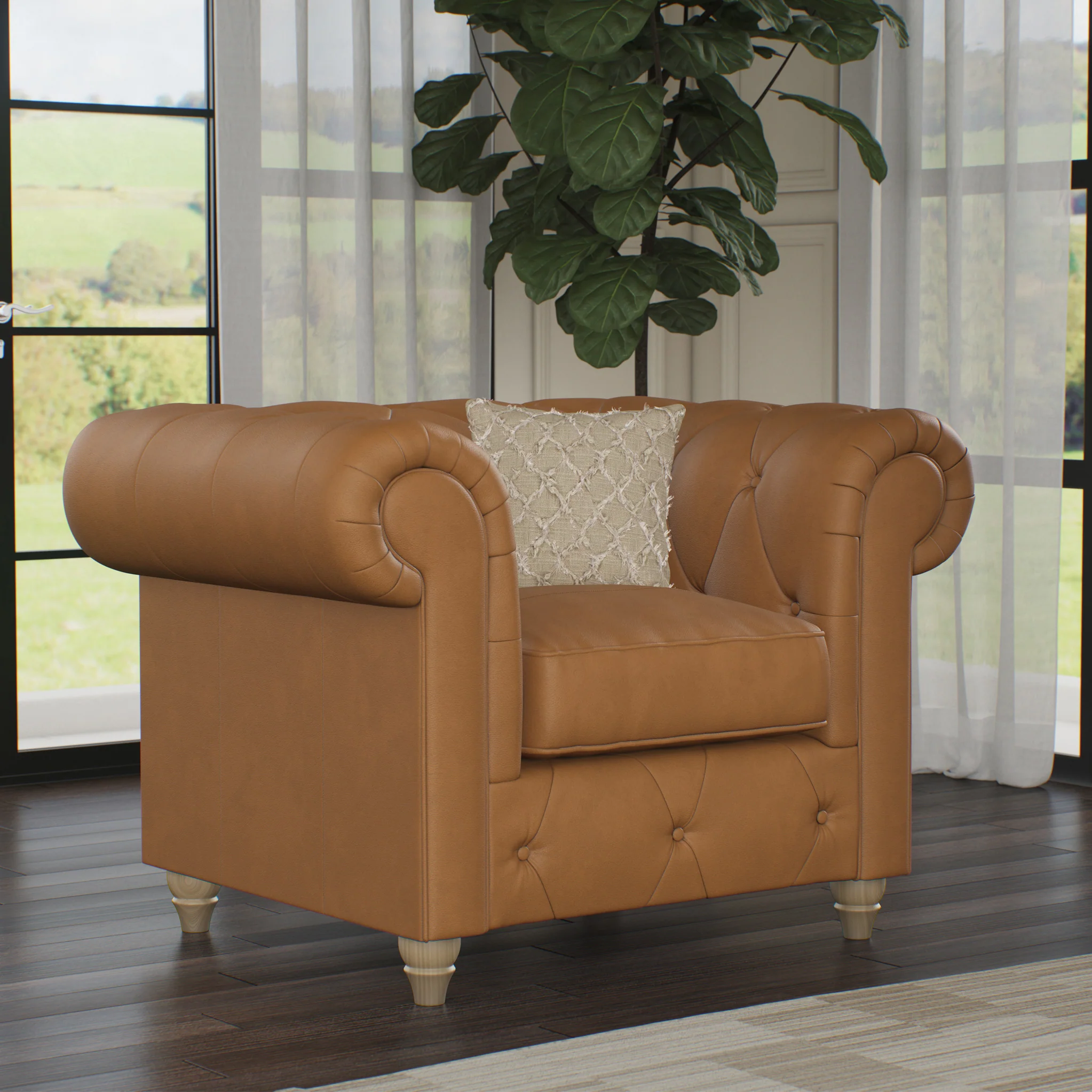 Everett Leather Armchair - Image 47