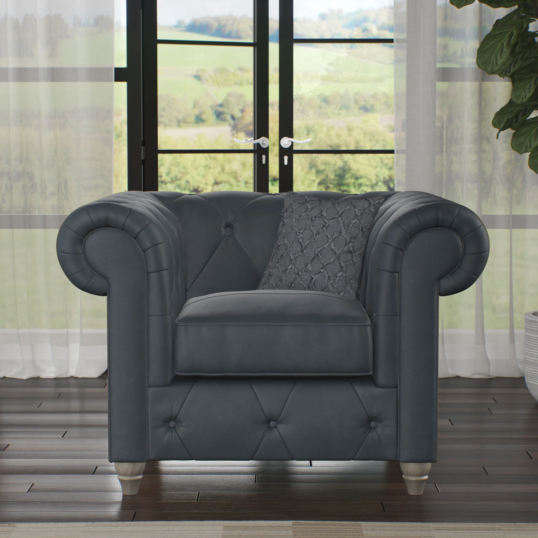 Everett Leather Armchair - Image 6