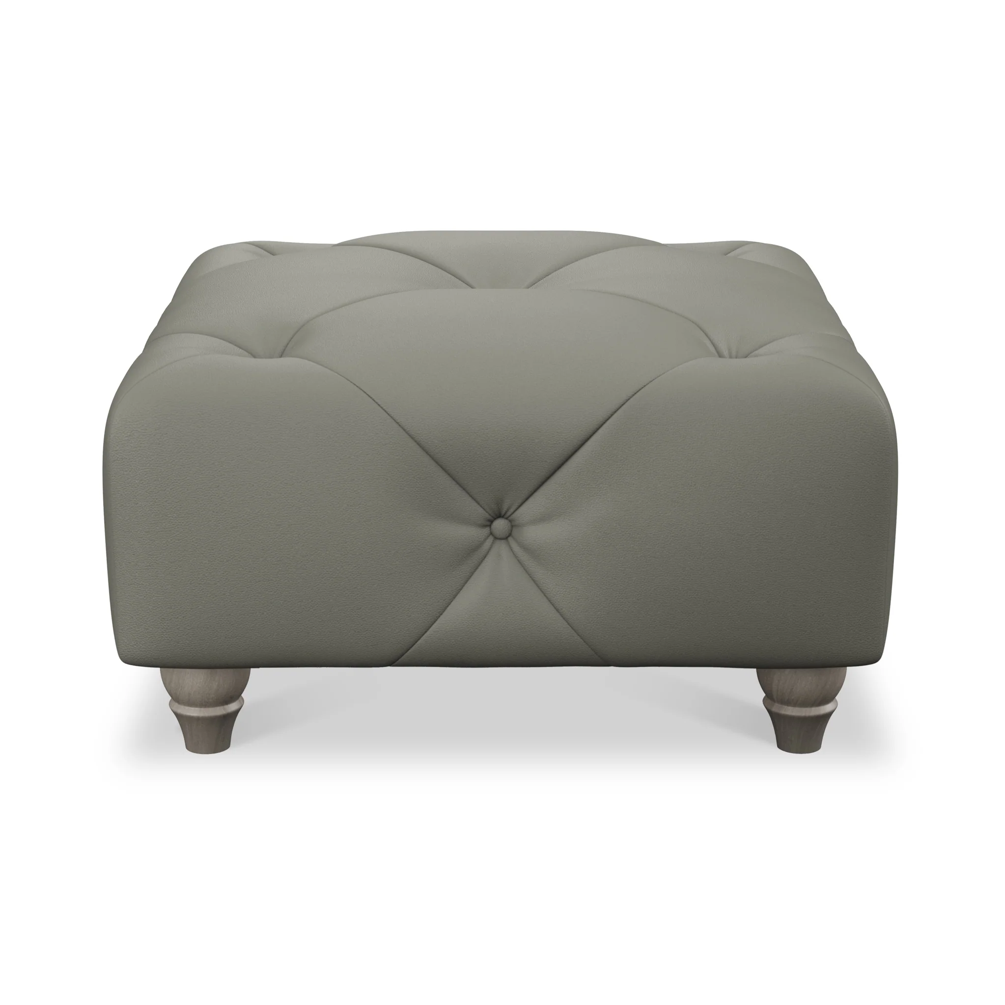 Everett Leather Button Top Footstool - Image 18