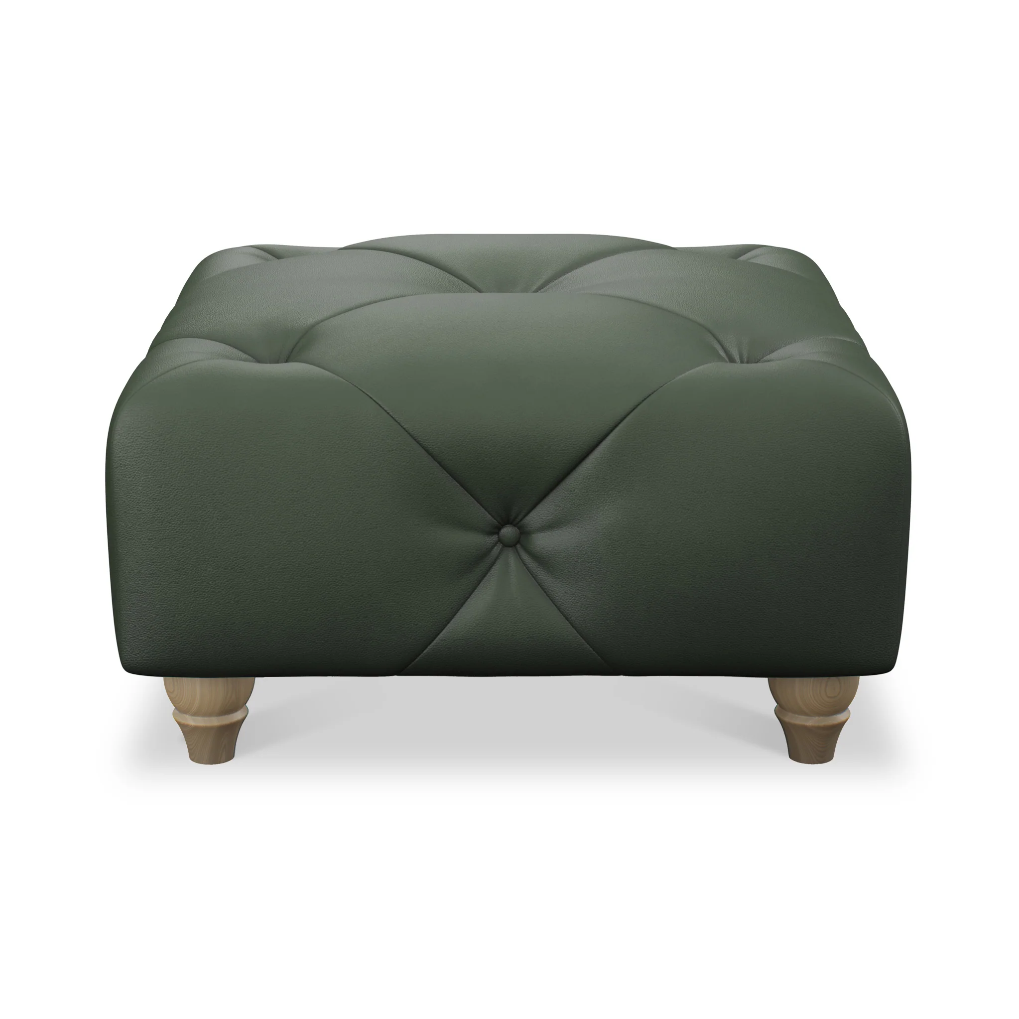 Everett Leather Button Top Footstool - Image 24