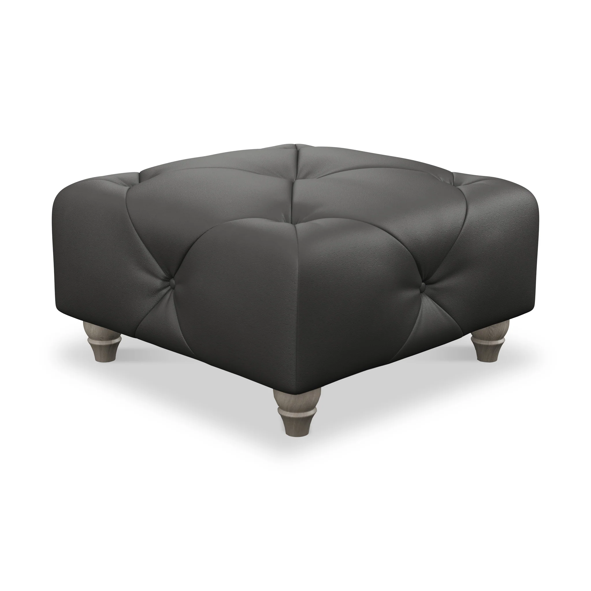 Everett Leather Button Top Footstool - Image 35