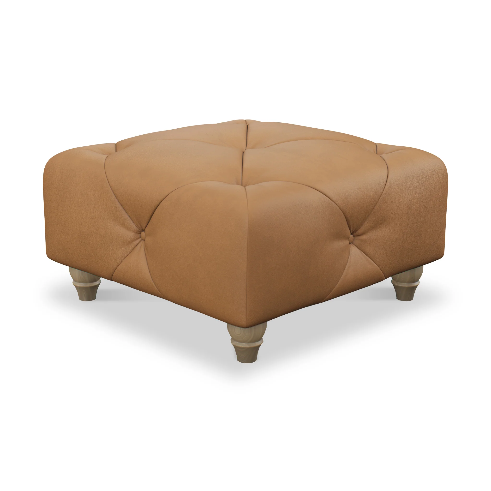 Everett Leather Button Top Footstool - Image 41