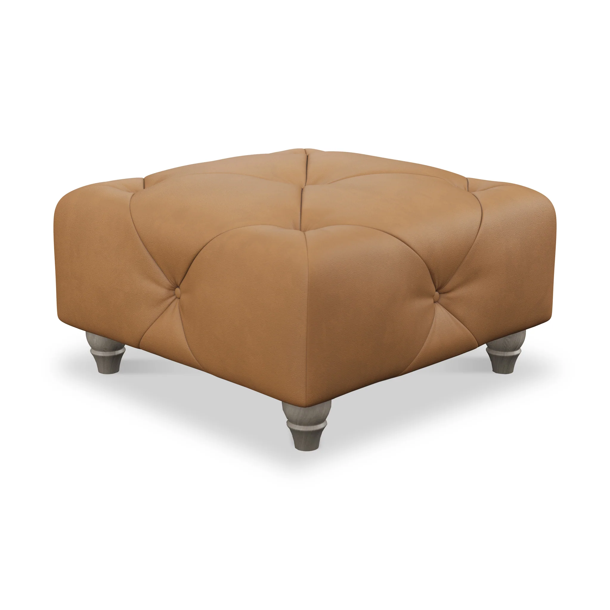 Everett Leather Button Top Footstool - Image 45