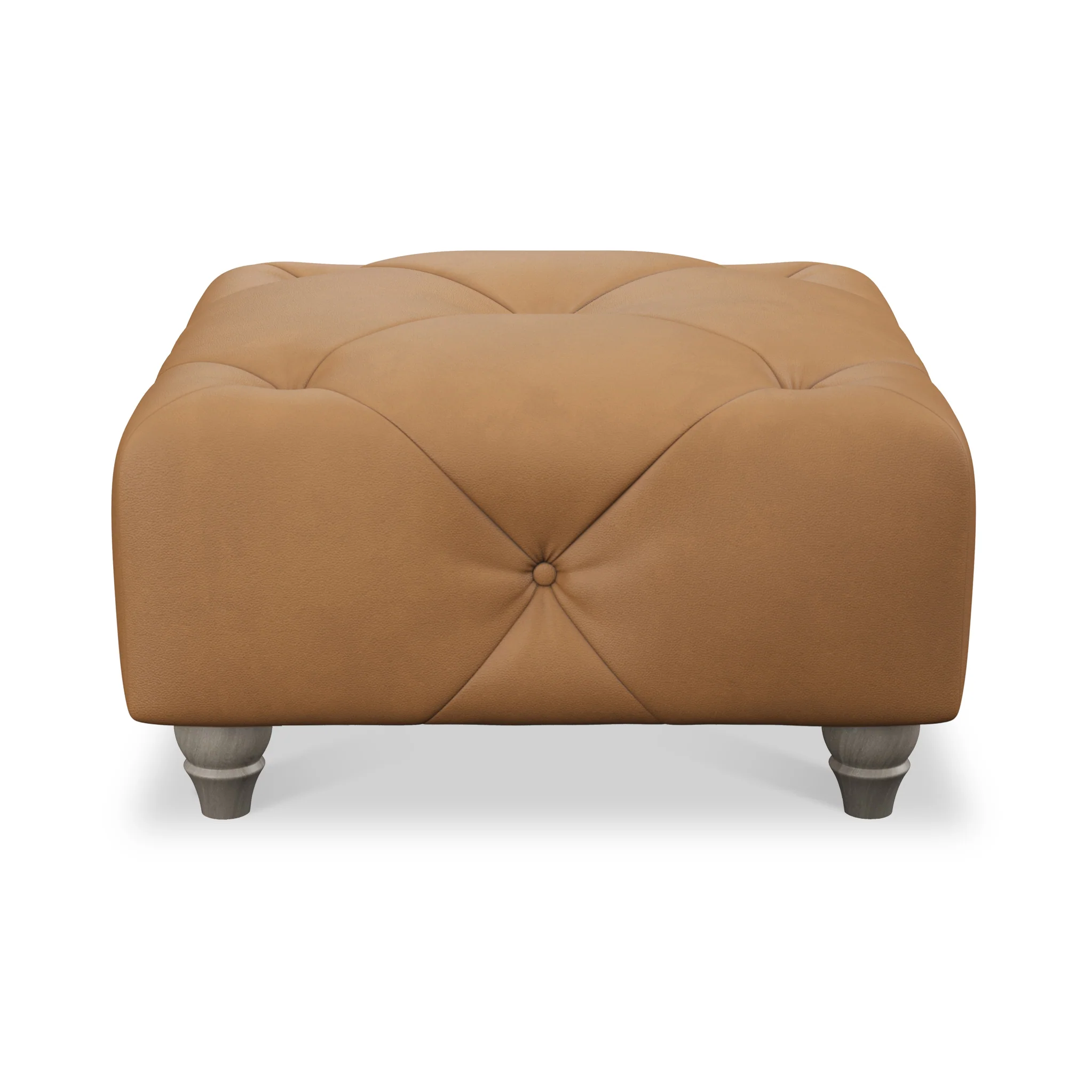Everett Leather Button Top Footstool - Image 48