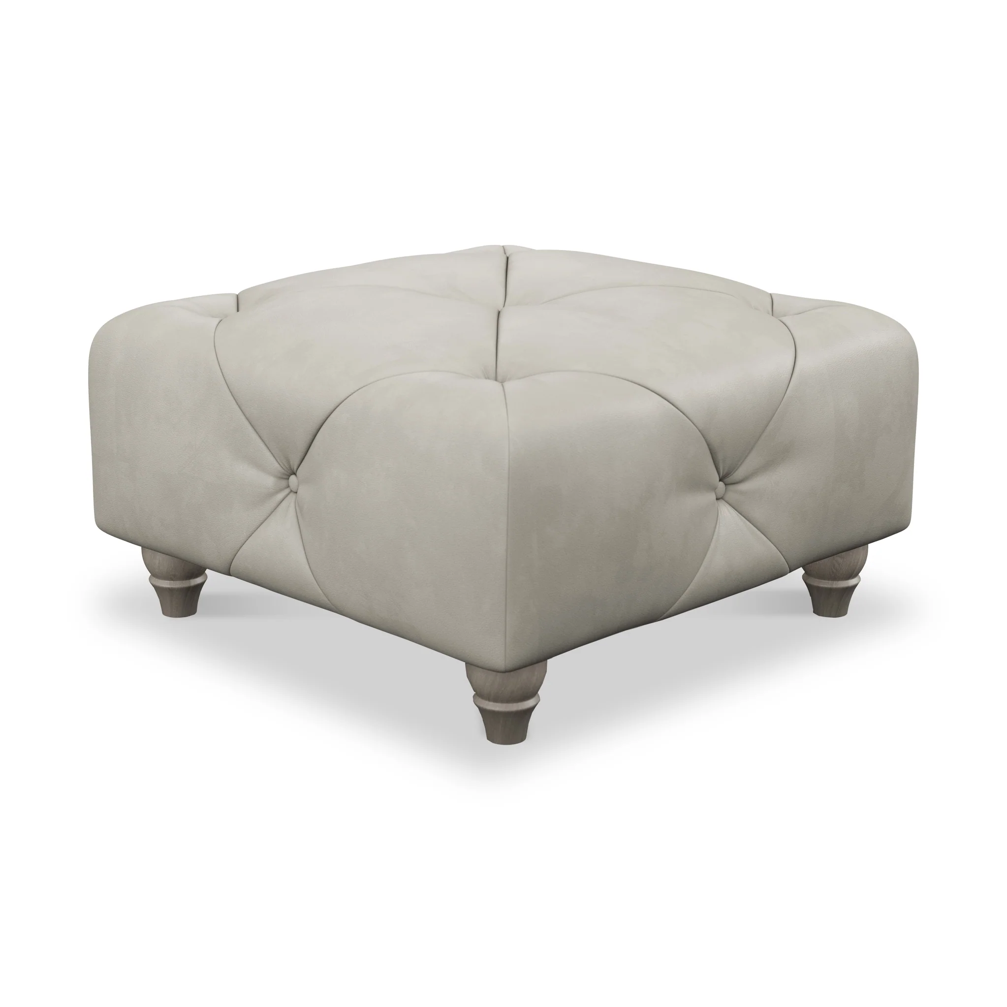 Everett Leather Button Top Footstool - Image 55