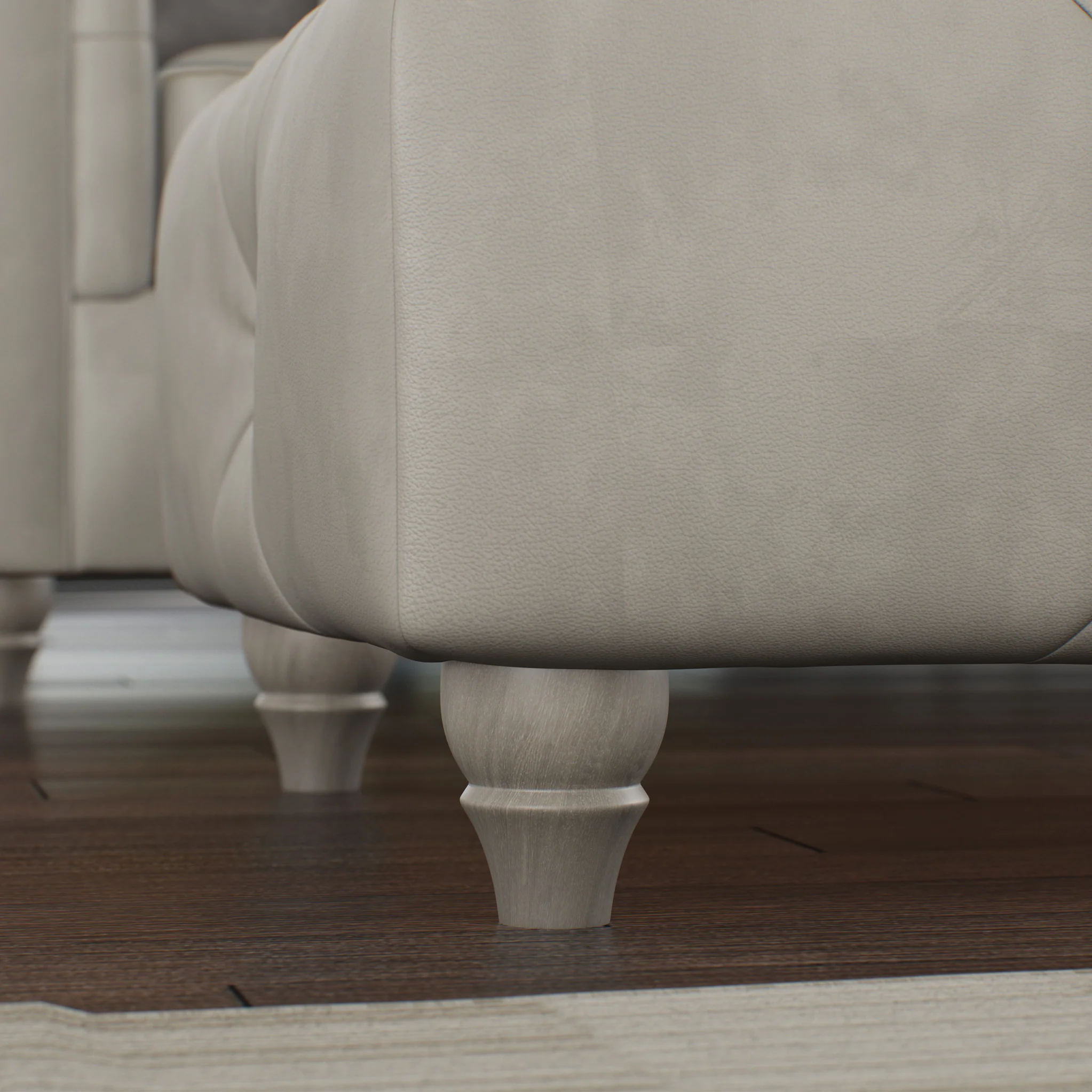 Everett Leather Button Top Footstool - Image 60