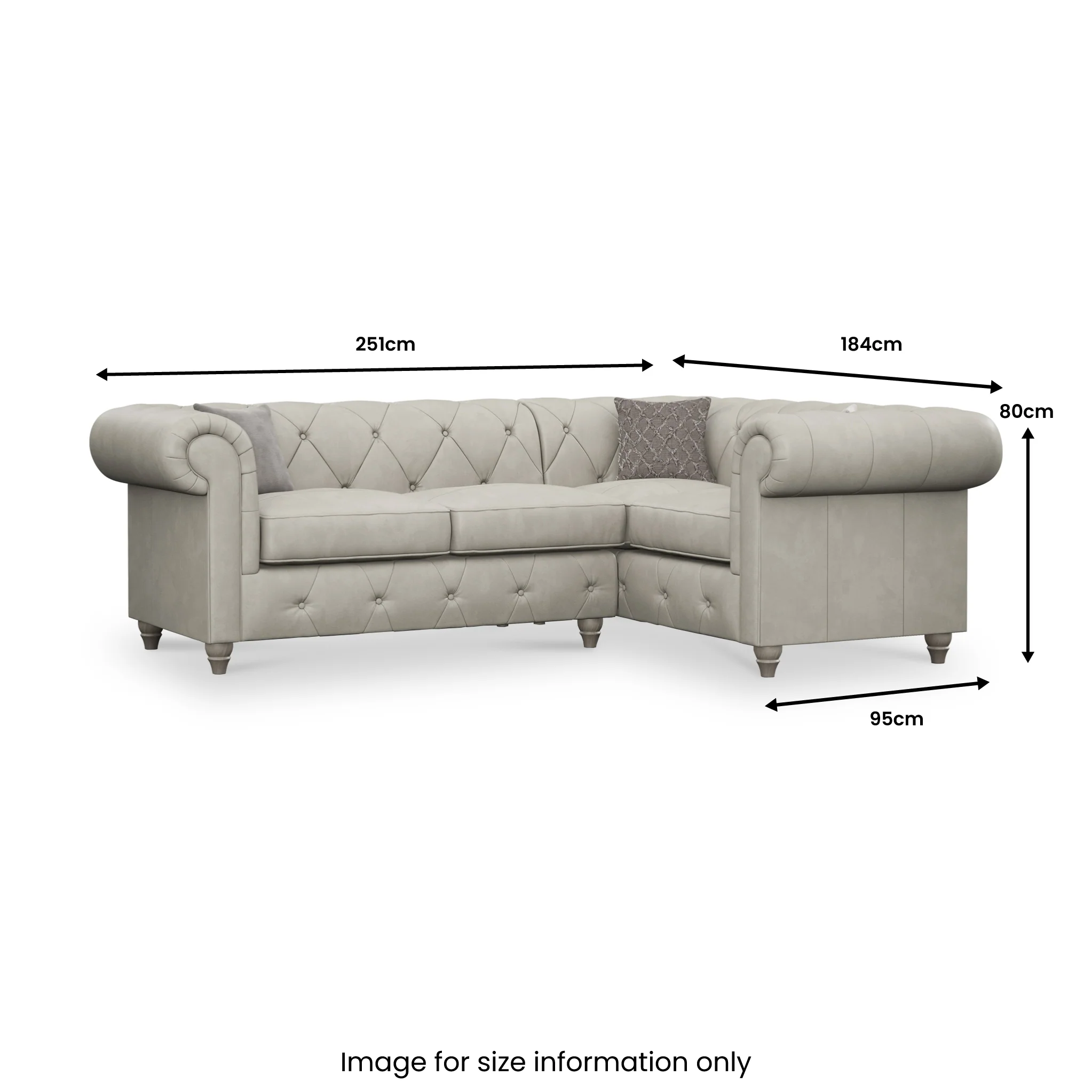 Everett Leather Corner Sofa - Image 115