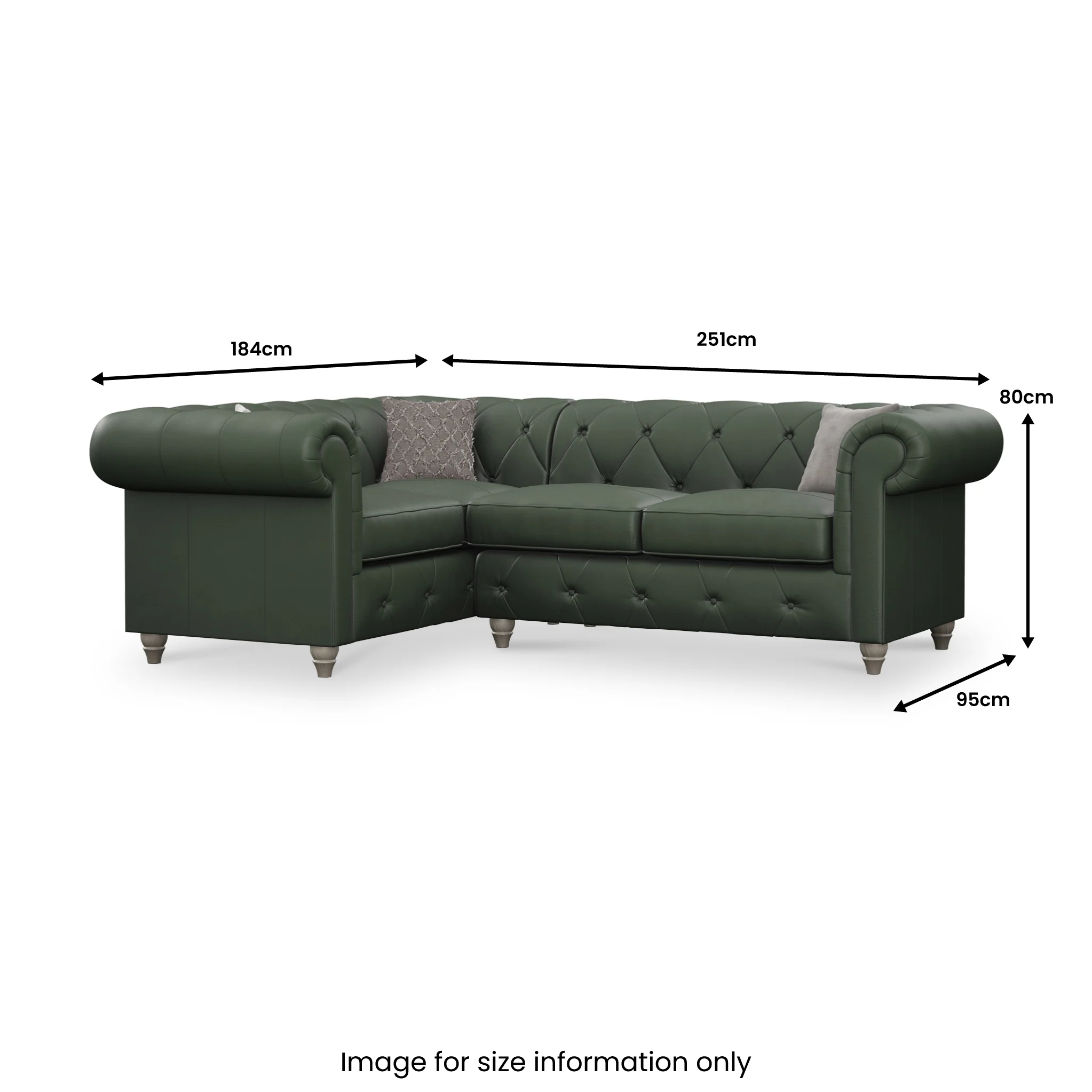 Everett Leather Corner Sofa - Image 116