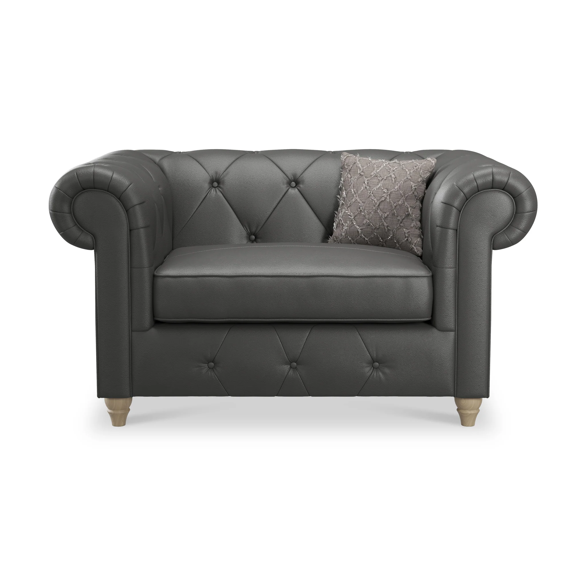 Everett Leather Snuggler Chair - Image 37