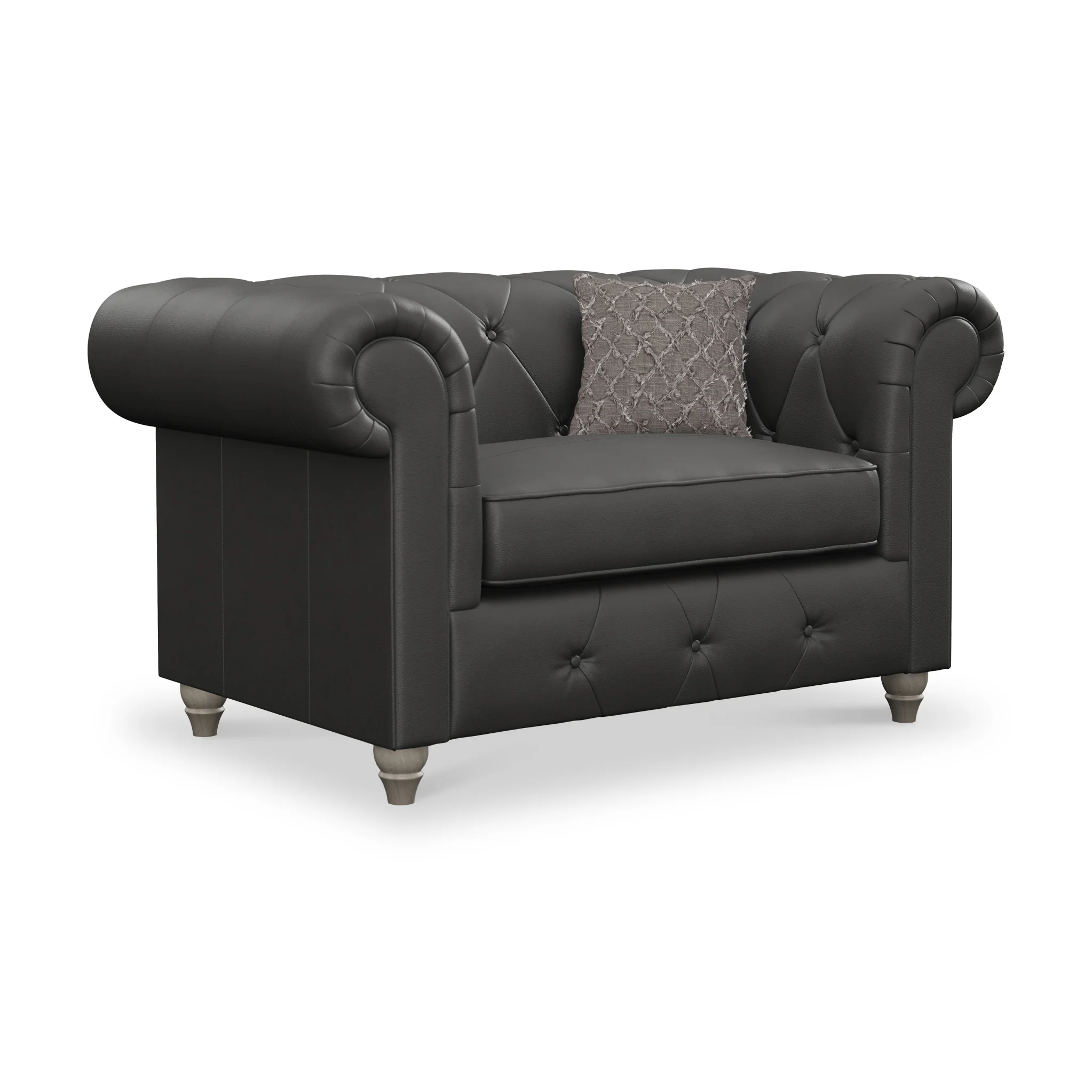 Everett Leather Snuggler Chair - Image 38