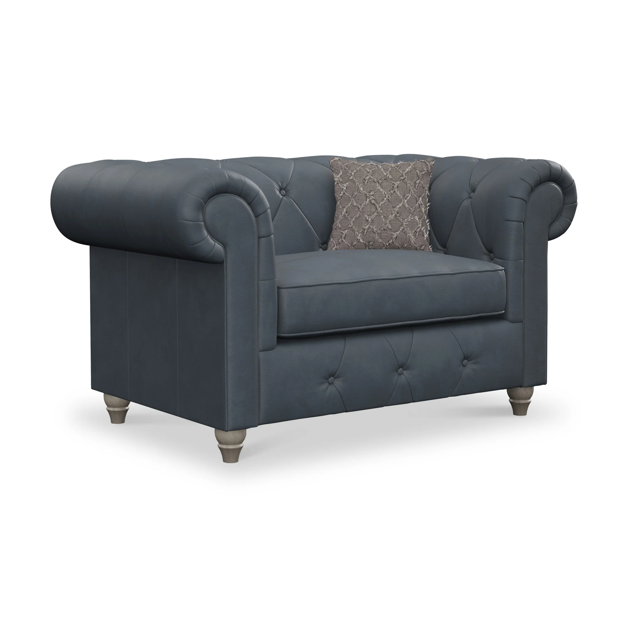 Everett Leather Snuggler Chair - Image 5