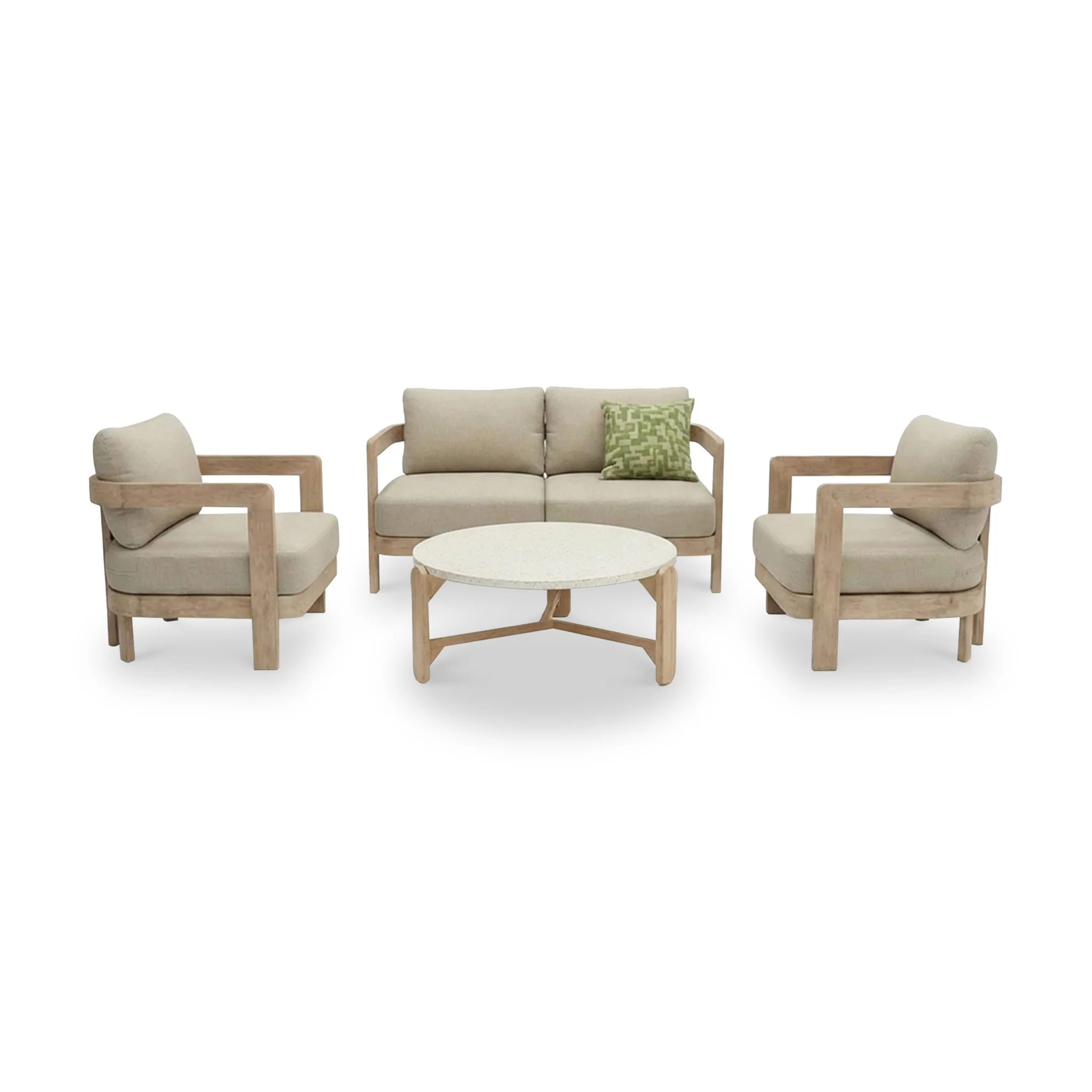 Evora 4 Seater Lounging Set with Coffee Table - Image 2