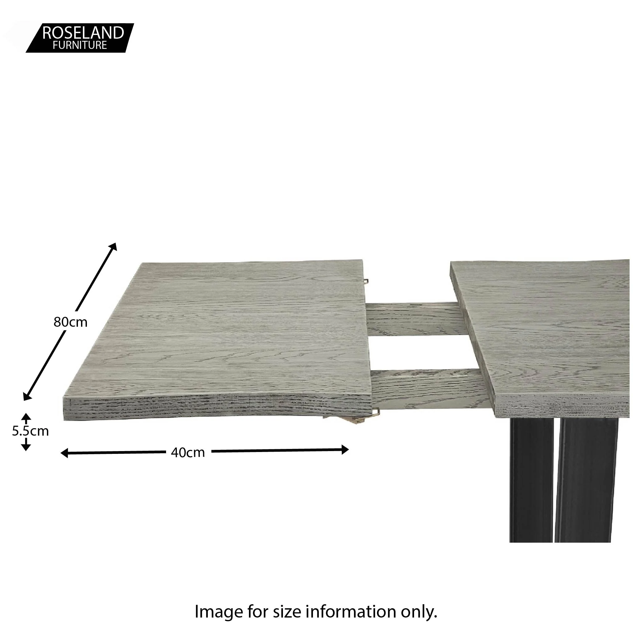 Extension Leaf for Soho Grey Dining Table - Image 4
