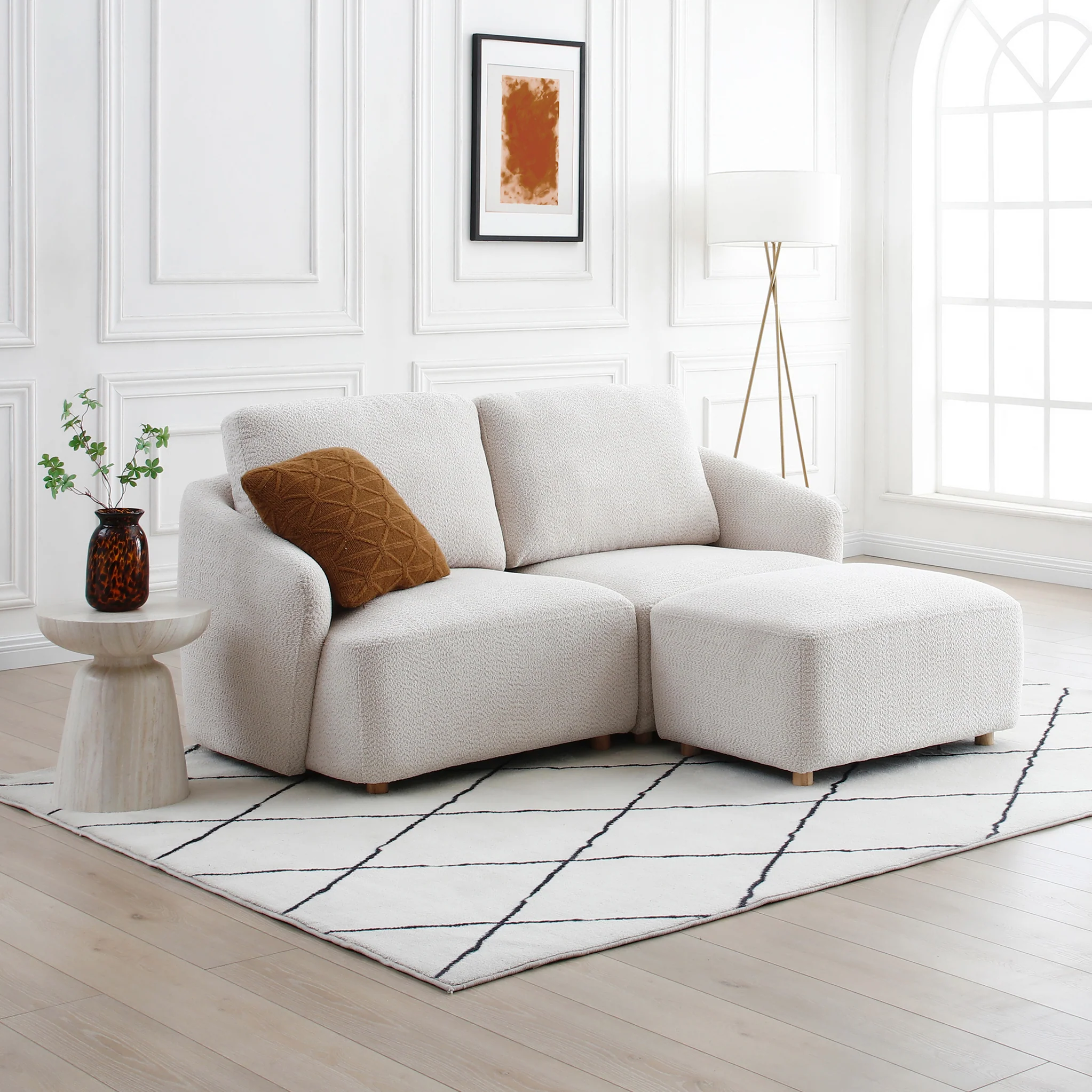 Fairfax Boucle Armless Lounge Chair - Image 4