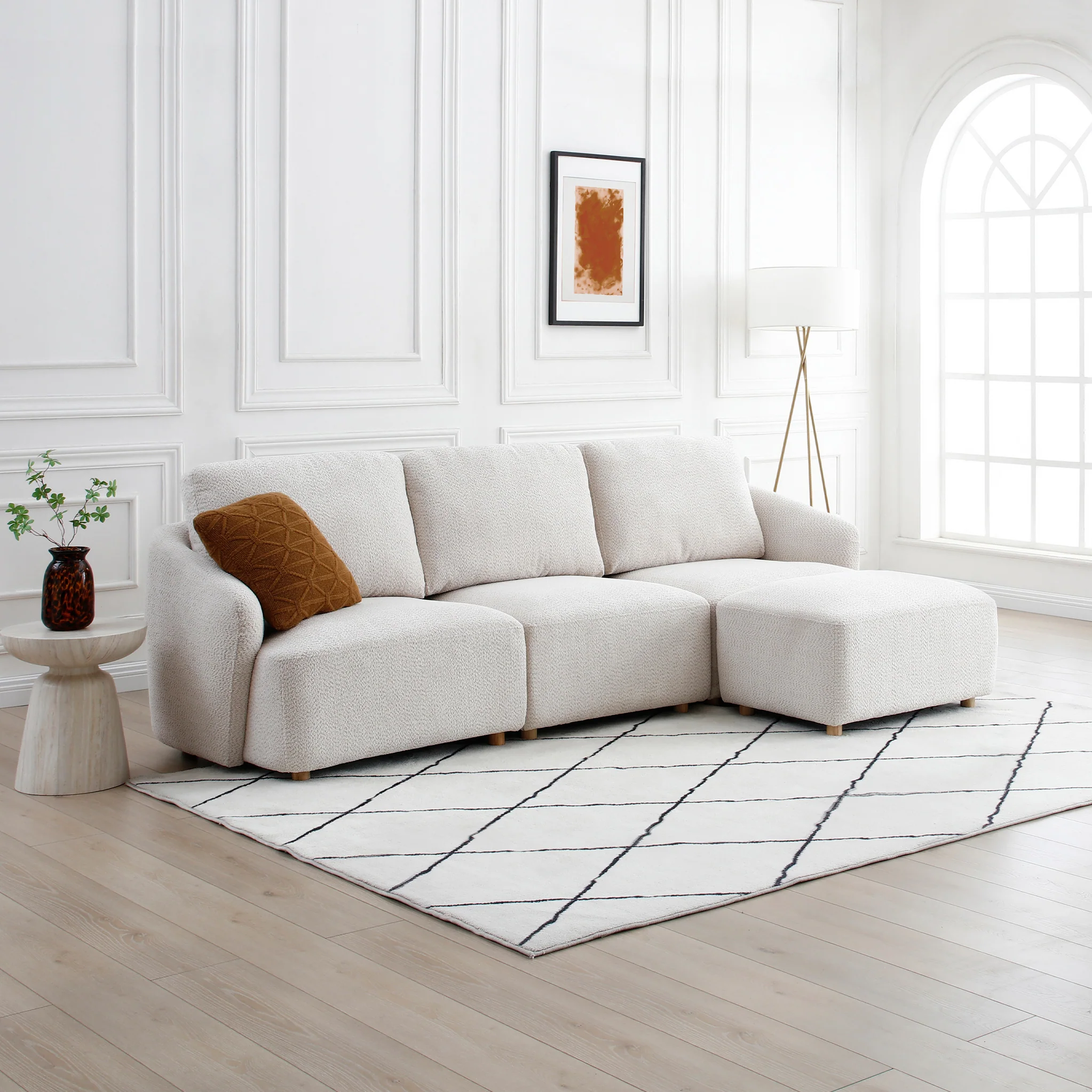 Fairfax Boucle Armless Lounge Chair - Image 5