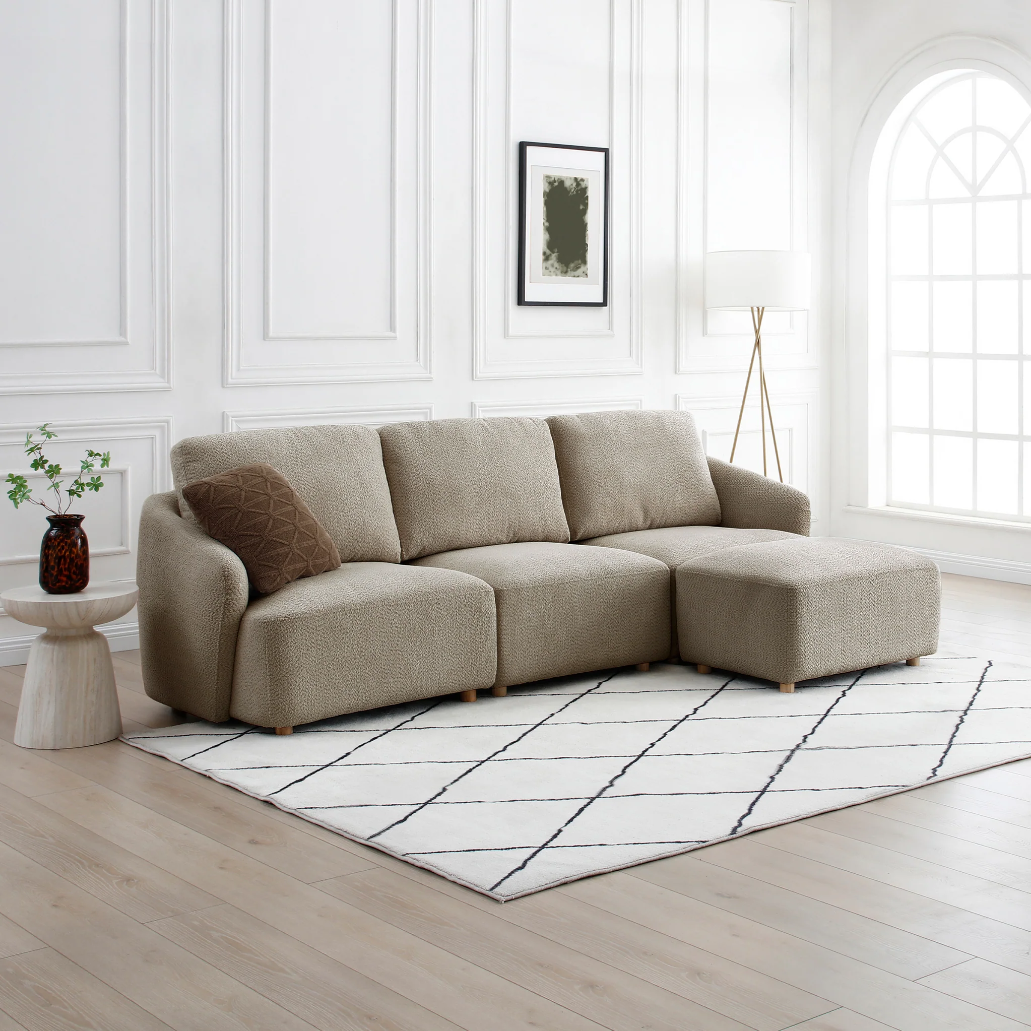 Fairfax Boucle Armless Lounge Chair - Image 7