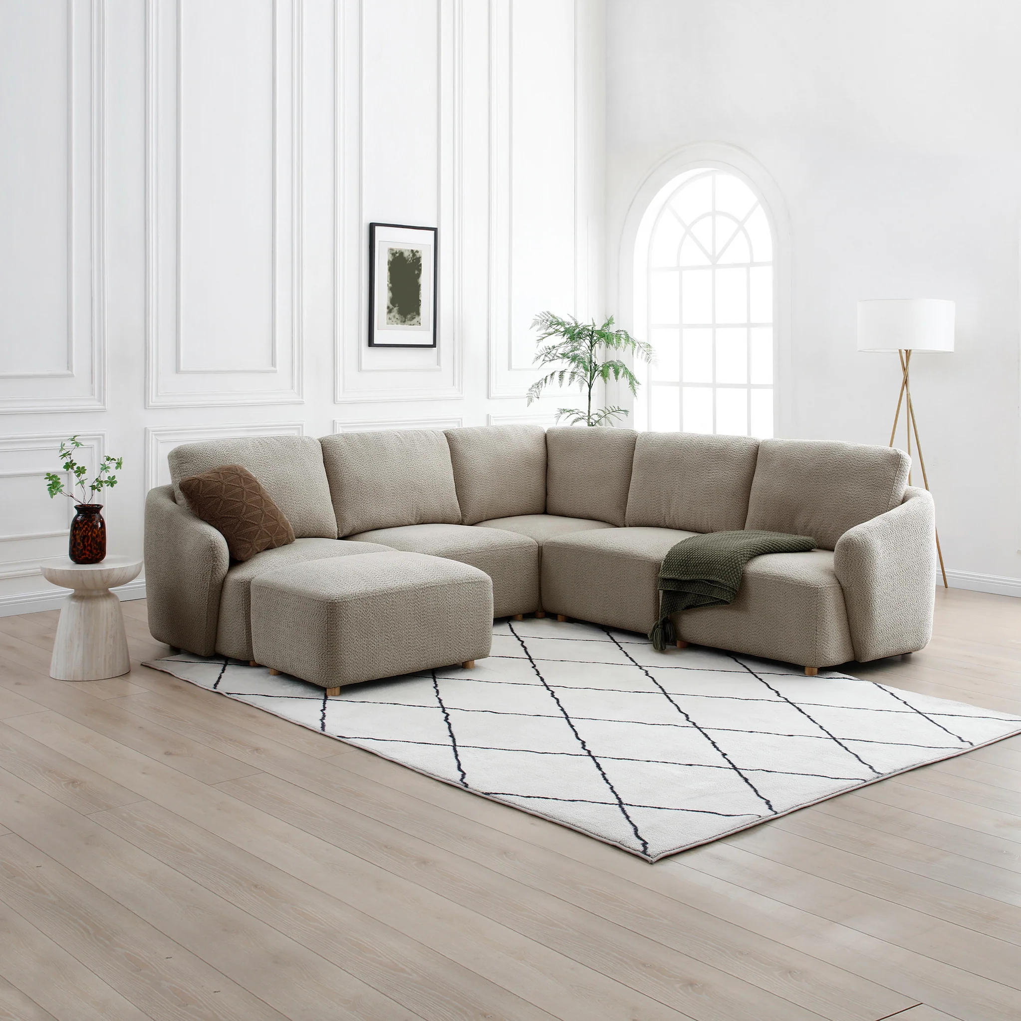 Fairfax Boucle Armless Lounge Chair - Image 9