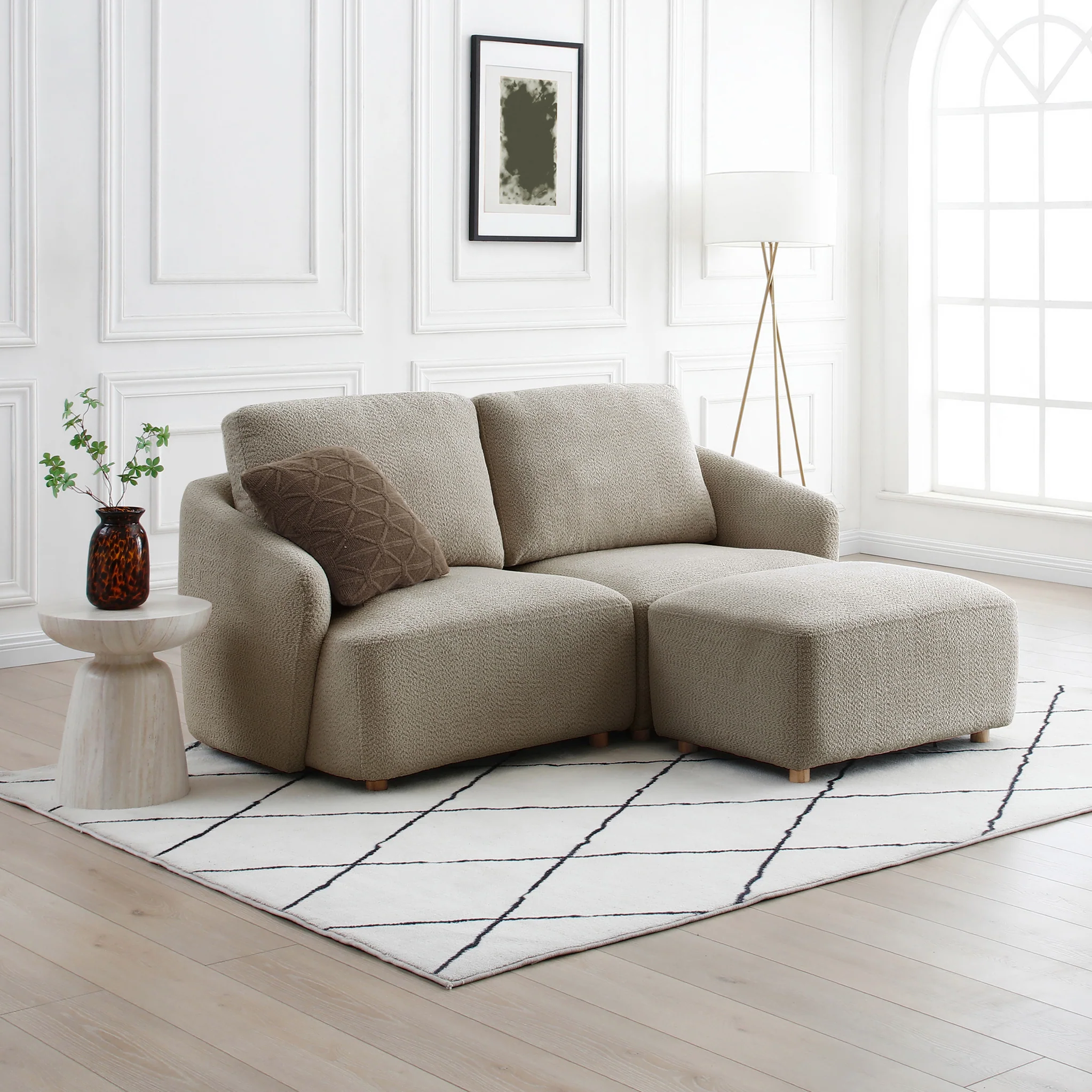 Fairfax Boucle Left Hand Facing Corner Lounge Chair - Image 13