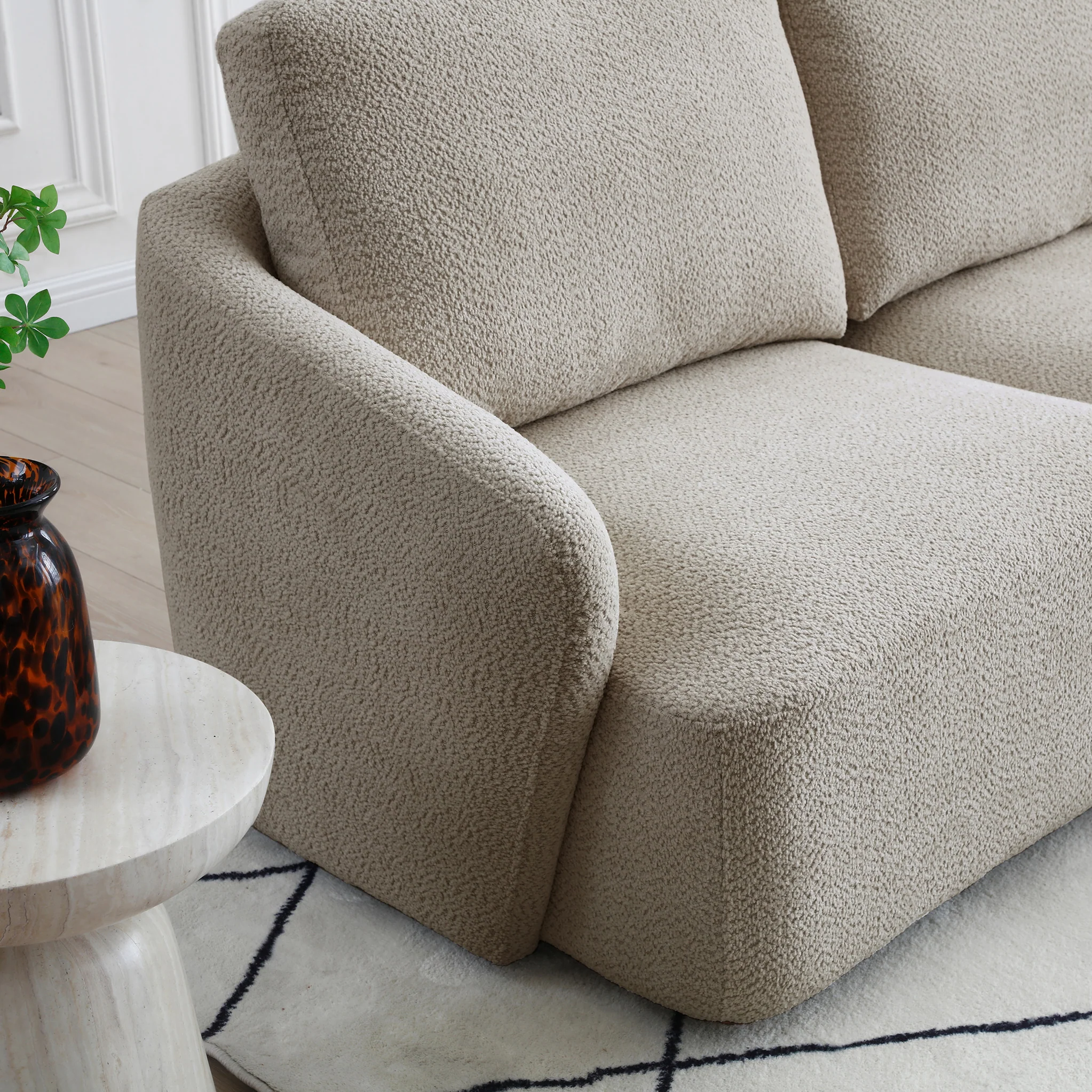 Fairfax Boucle Left Hand Facing Corner Lounge Chair - Image 14