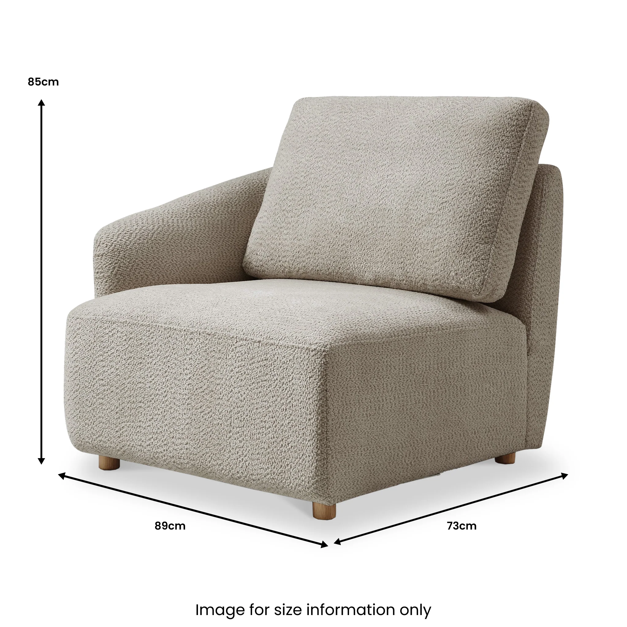 Fairfax Boucle Left Hand Facing Corner Lounge Chair - Image 15