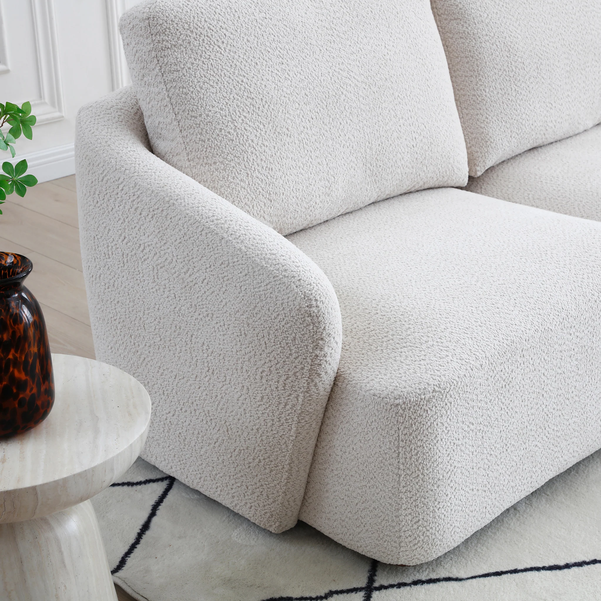 Fairfax Boucle Left Hand Facing Corner Lounge Chair - Image 8