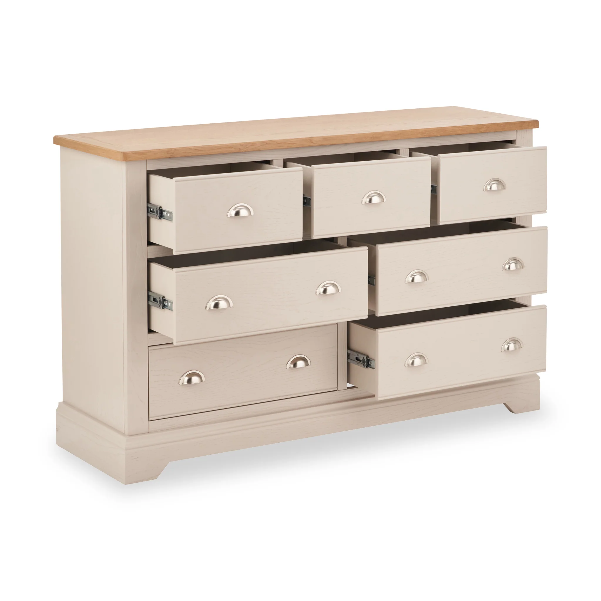 Fairford Pine and Oak 3 Over 4 Drawer Chest - Image 5