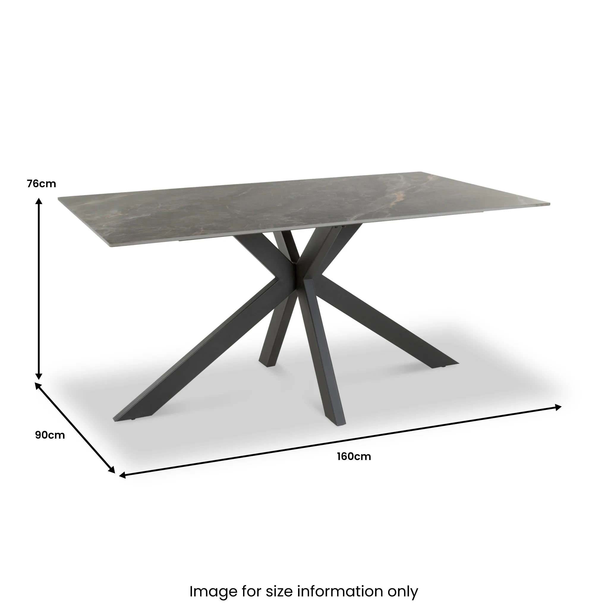 Farnell 160cm Ceramic Dining Table - Image 11