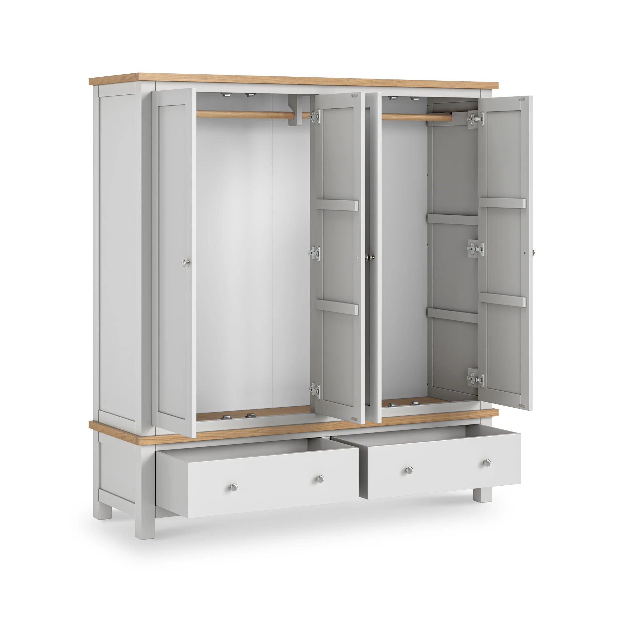 Farro 4 Door Wardrobe with 2 Drawers - Image 12