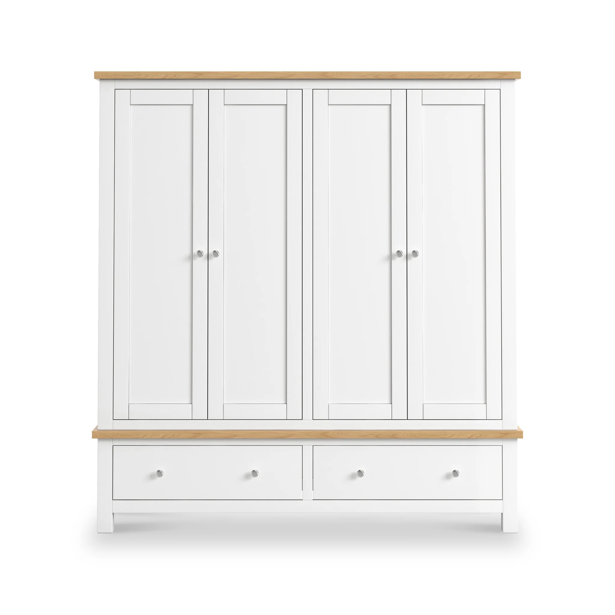 Farro 4 Door Wardrobe with 2 Drawers - Image 3