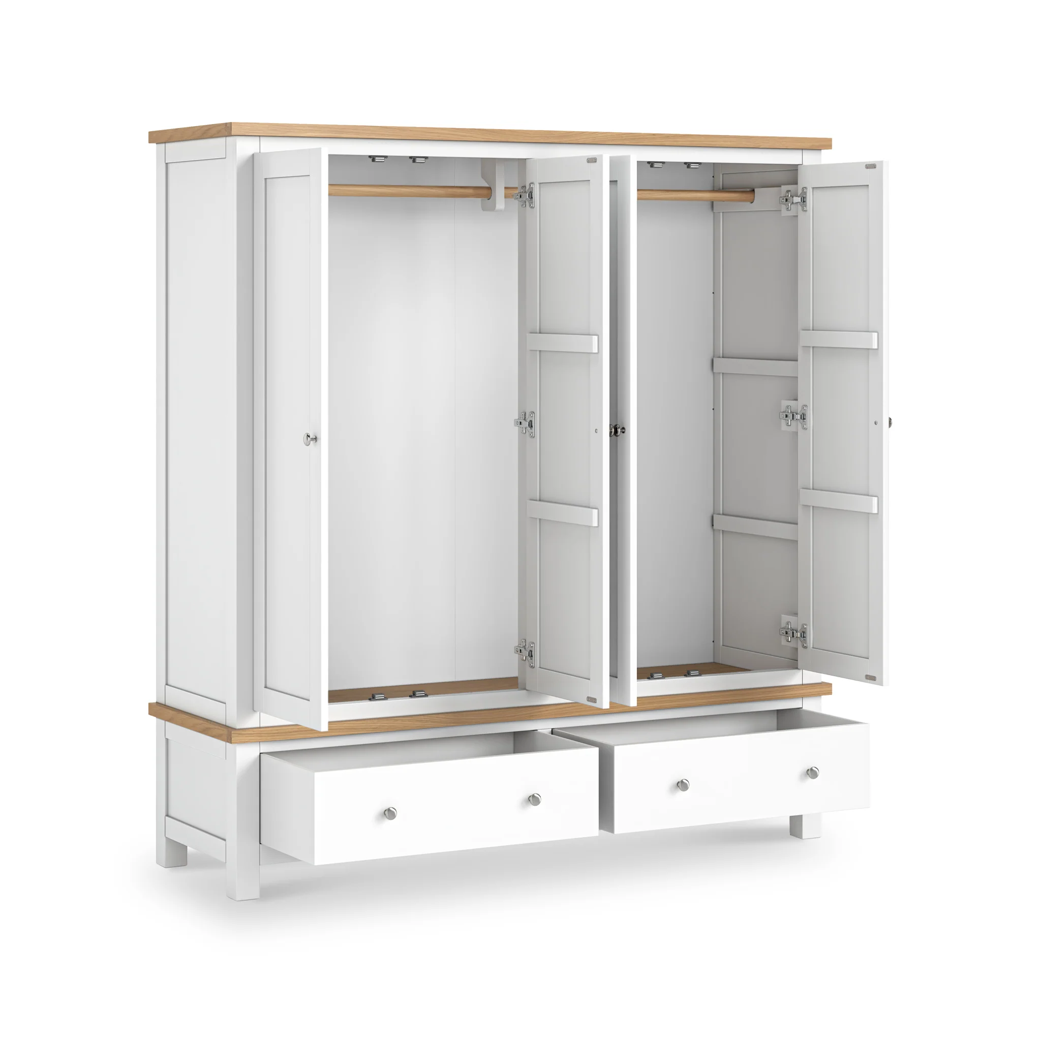 Farro 4 Door Wardrobe with 2 Drawers - Image 4