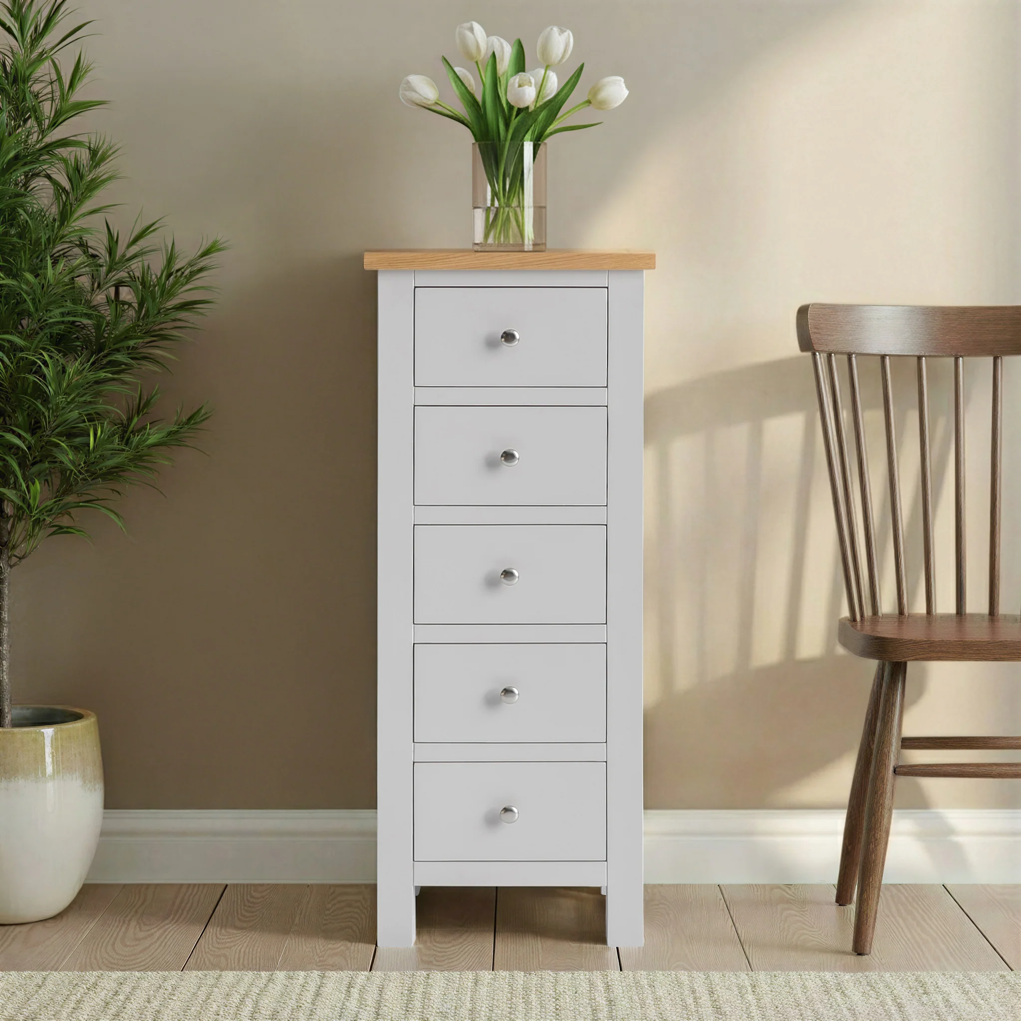 Farro 5 Drawer Tallboy Chest - Image 11