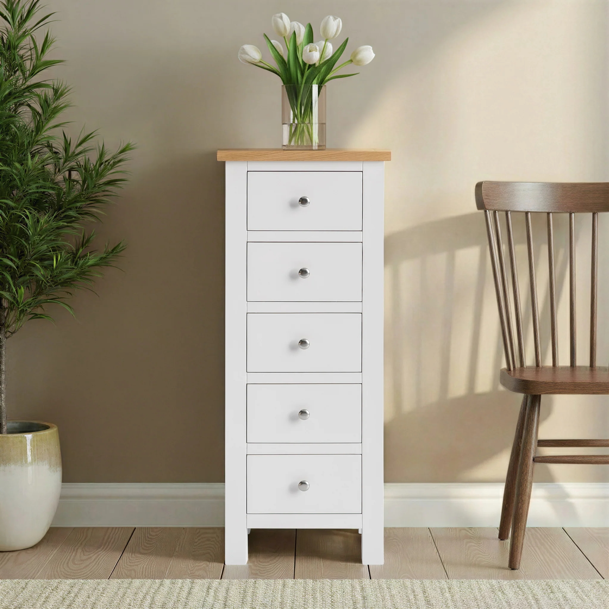 Farro 5 Drawer Tallboy Chest - Image 2